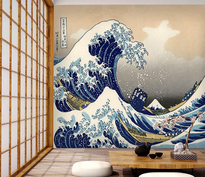 3D Waves House 085 Wallpaper AJ Wallpaper 