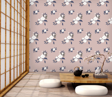 3D White Flower Leaf 446 Wallpaper AJ Wallpaper 