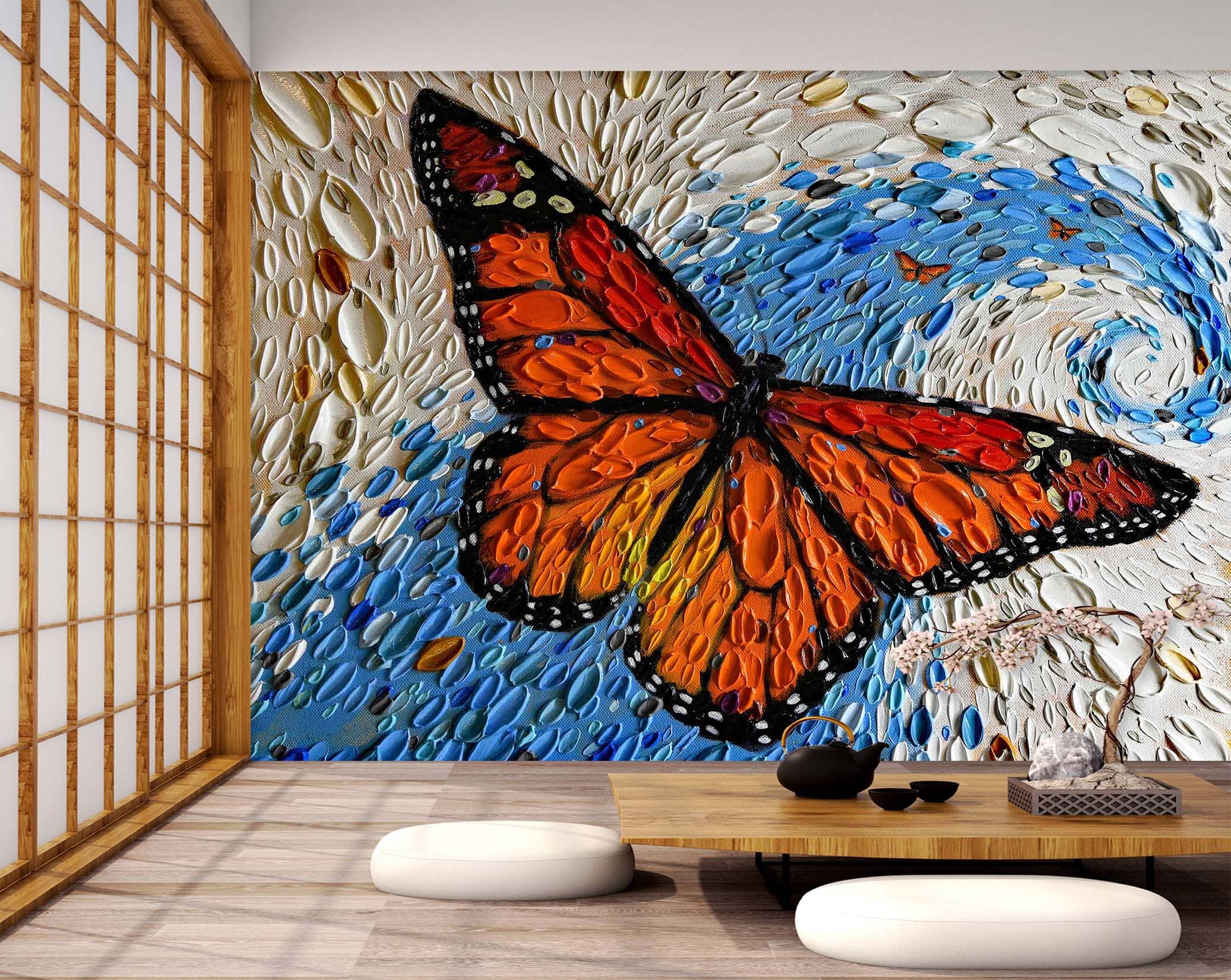 3D Spring Butterfly 1419 Dena Tollefson Wall Mural Wall Murals Wallpaper AJ Wallpaper 2 