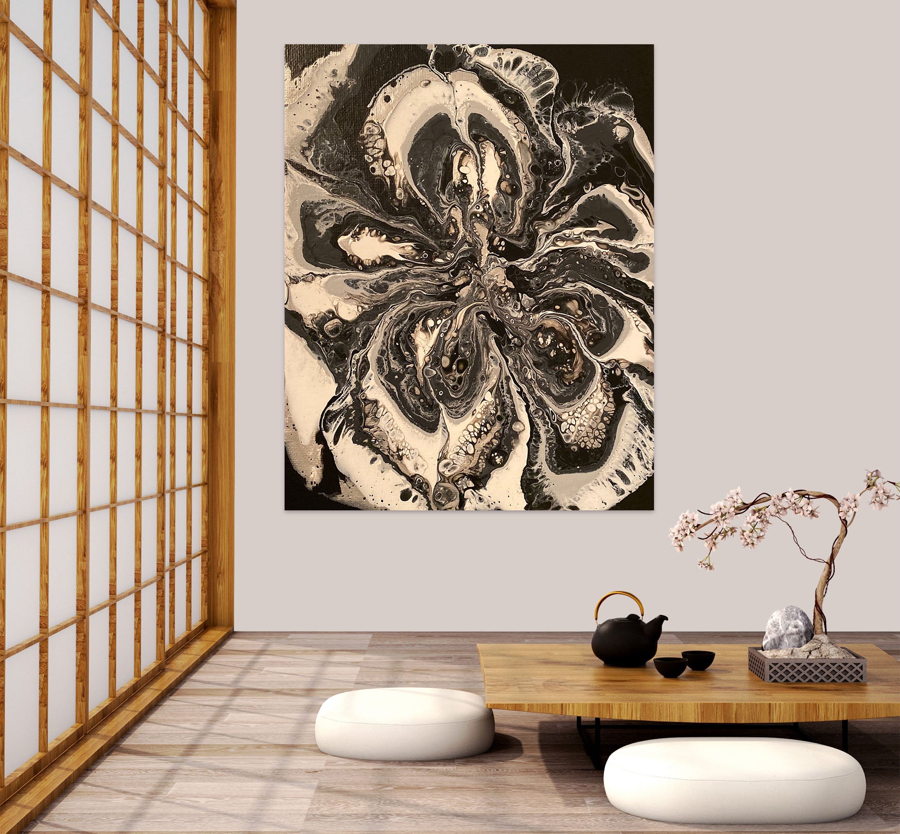 3D Black Pattern 8161 Valerie Latrice Wall Sticker