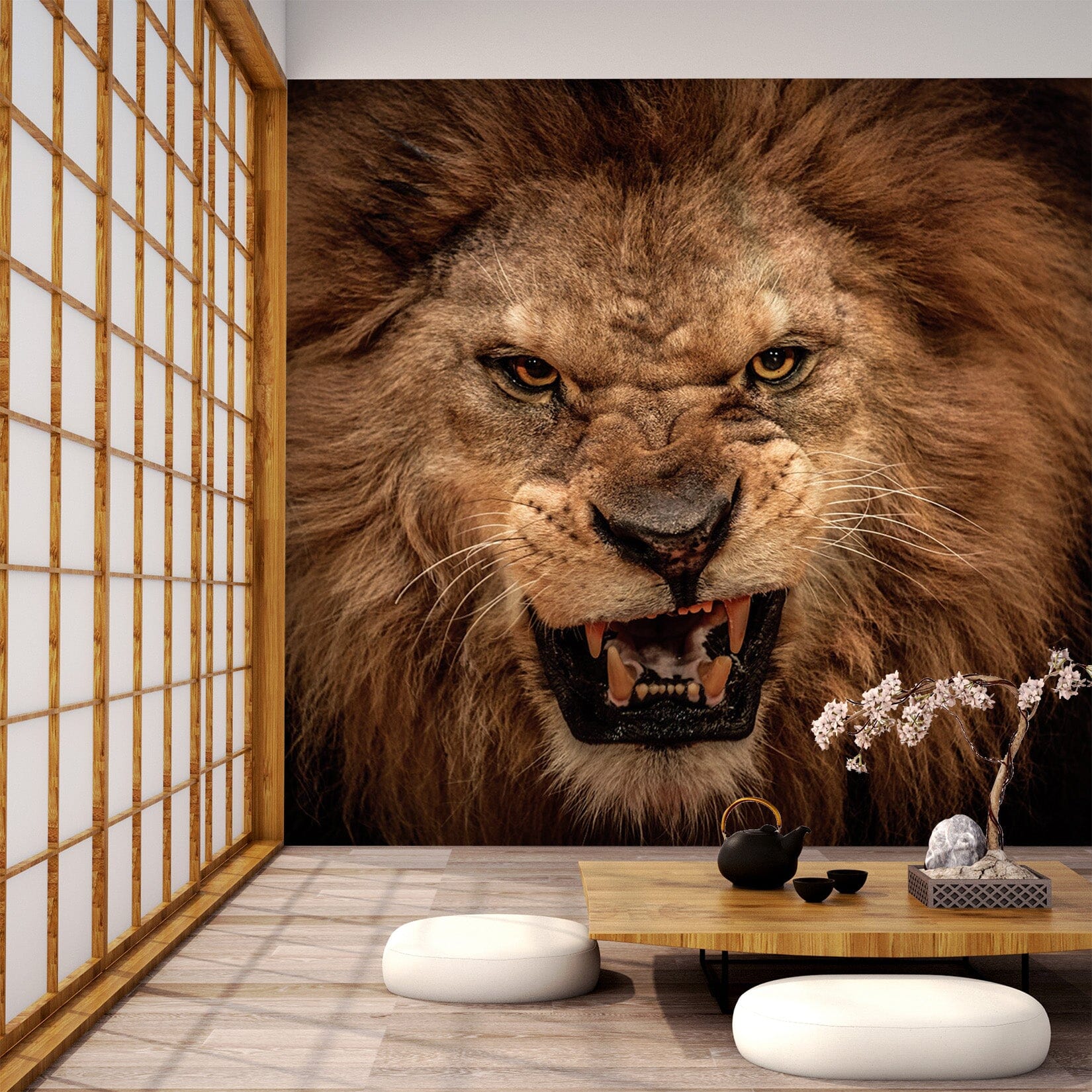 3D Fangs Lion 323 Wall Murals Wallpaper AJ Wallpaper 2 