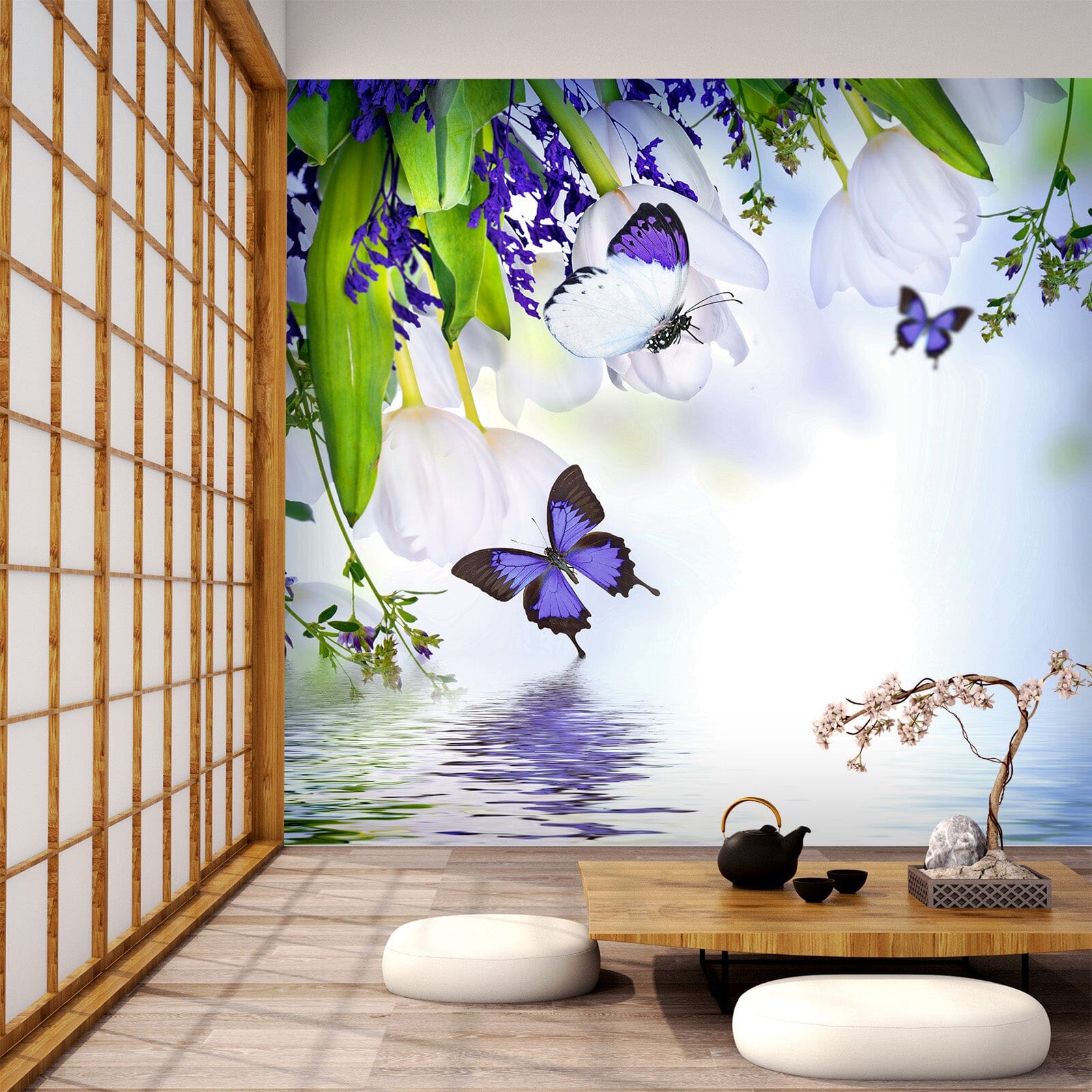 3D Purple Butterfly 391 Wall Murals Wallpaper AJ Wallpaper 2 
