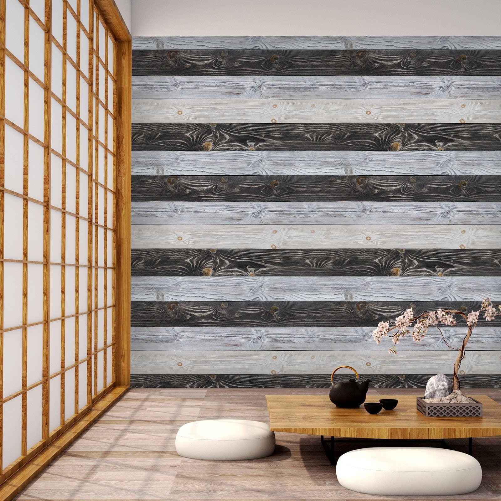 3D Black Wooden Board 24 Wall Murals Wallpaper AJ Wallpaper 2 