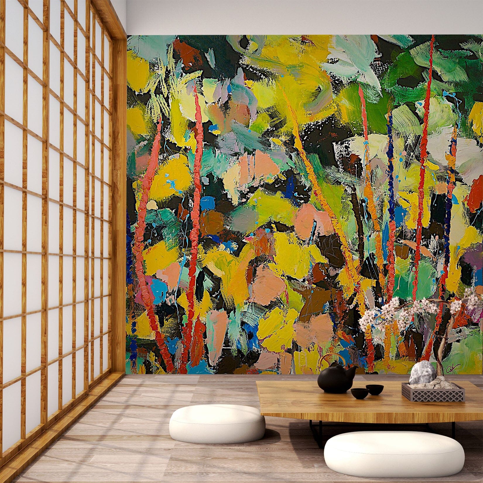 3D Painted Leaves 150 Allan P. Friedlander Wall Mural Wall Murals Wallpaper AJ Wallpaper 2 