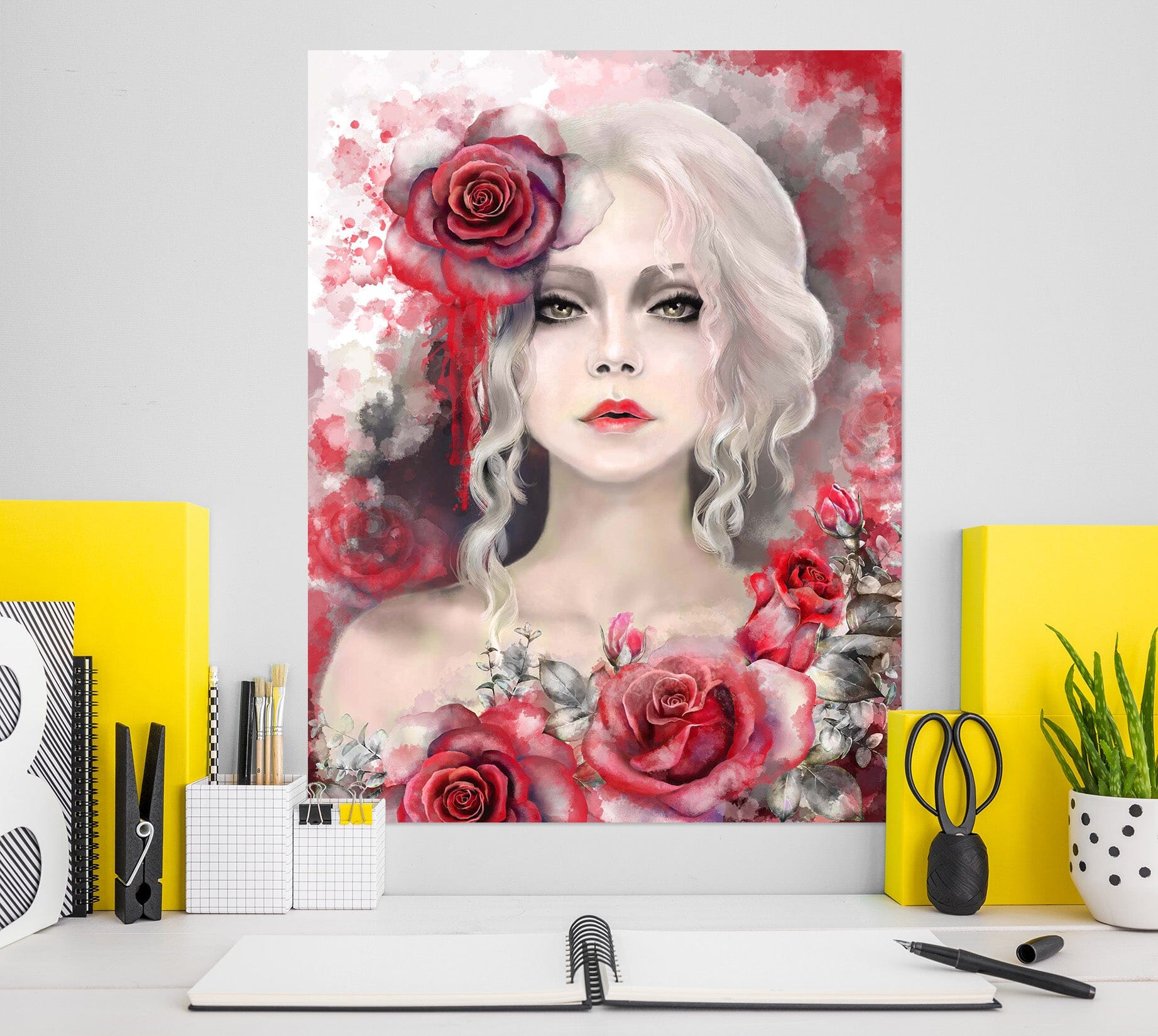 3D Beautiful Rose Woman 1012 Wall Sticker Wallpaper AJ Wallpaper 2 