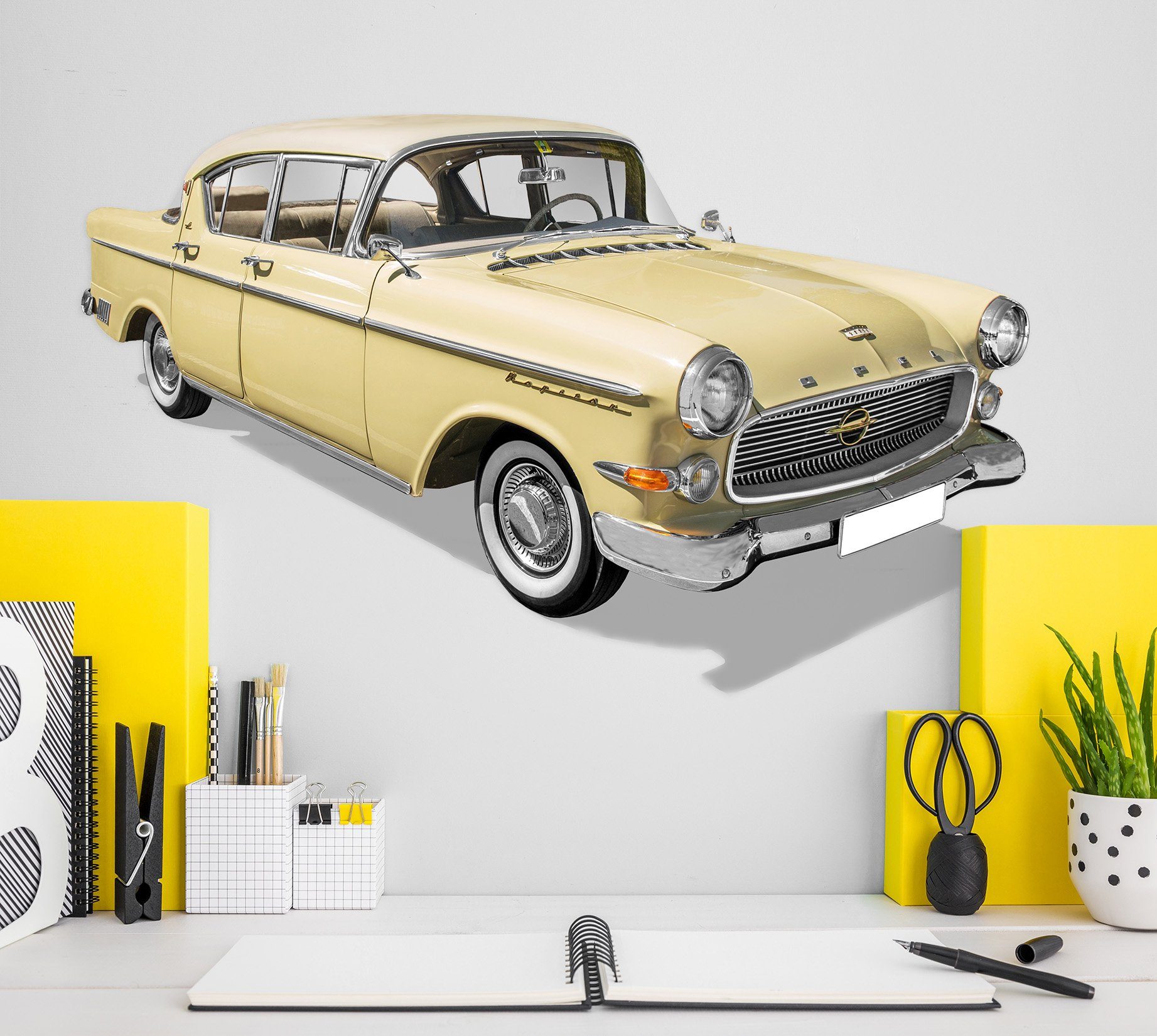 3D Opel YELLOW 0216 Vehicles Wallpaper AJ Wallpaper 