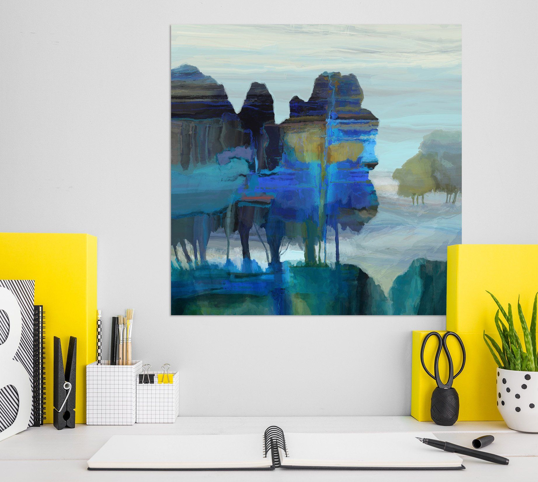 3D Blue Lake 028 Michael Tienhaara Wall Sticker Wallpaper AJ Wallpaper 2 