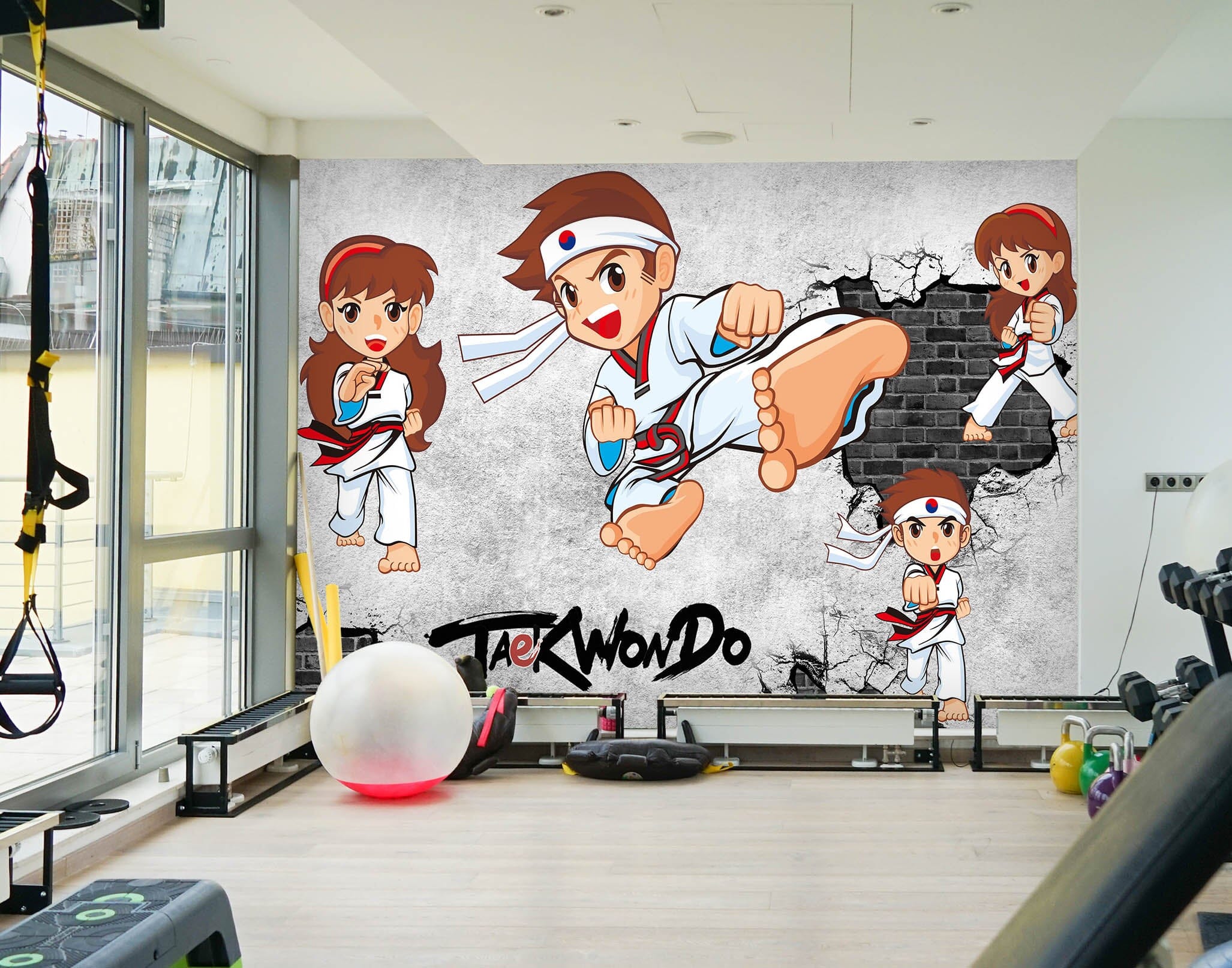 3D Taekwondo Boy 038 Wall Murals Wallpaper AJ Wallpaper 2 