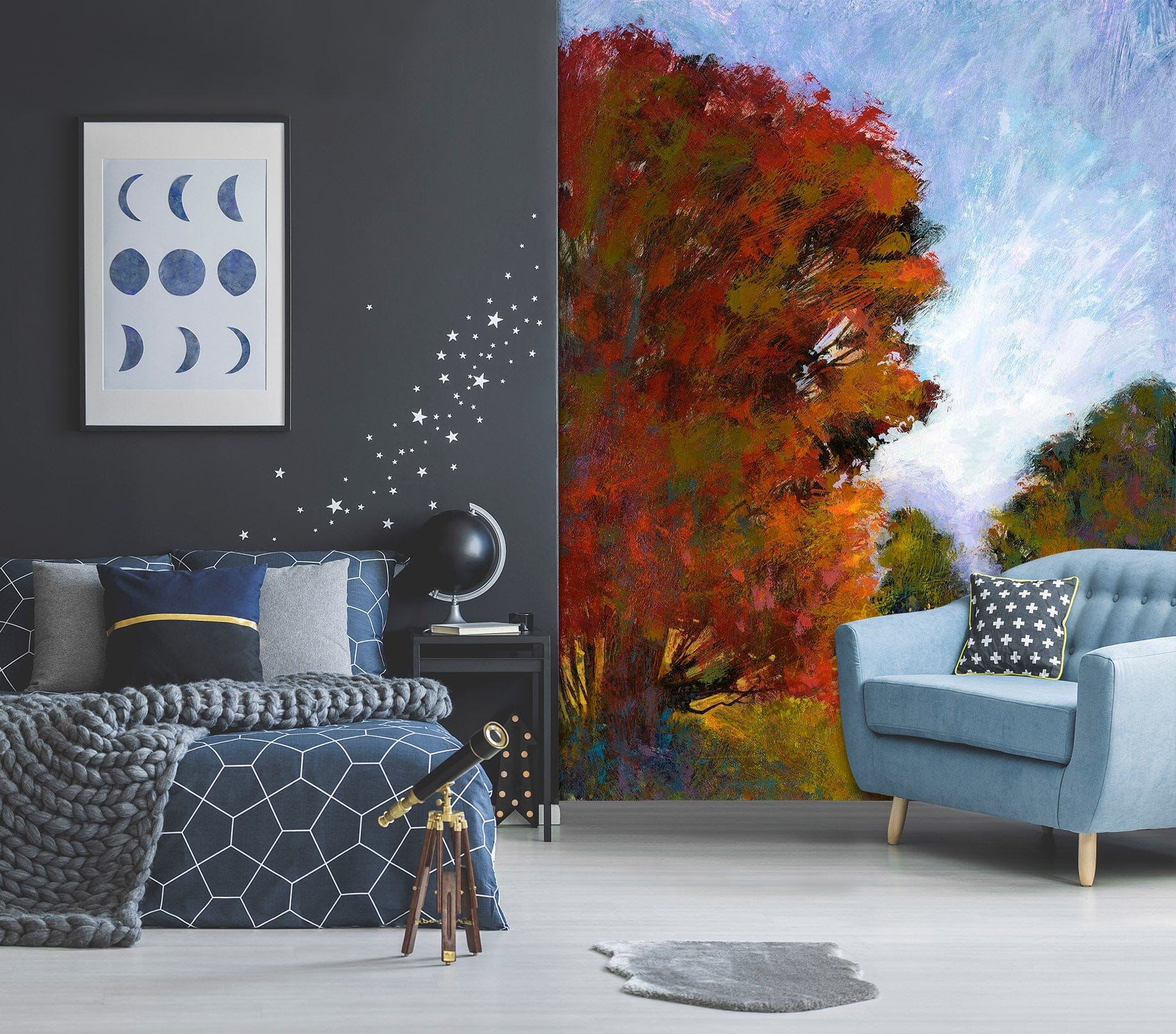 3D Oil Painting Autumn Tree 1399 Michael Tienhaara Wall Mural Wall Murals Wallpaper AJ Wallpaper 2 