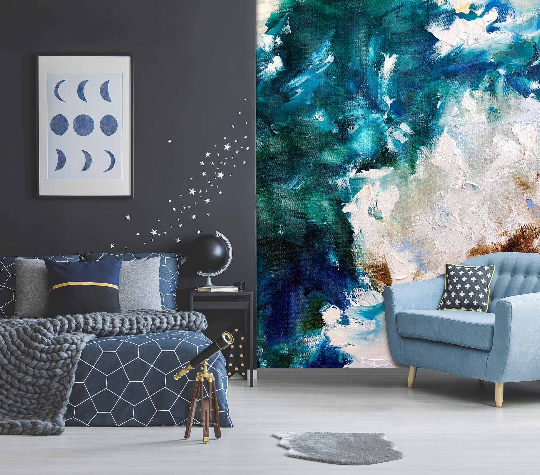 3D Painted Pigments 304 Skromova Marina Wall Mural Wall Murals