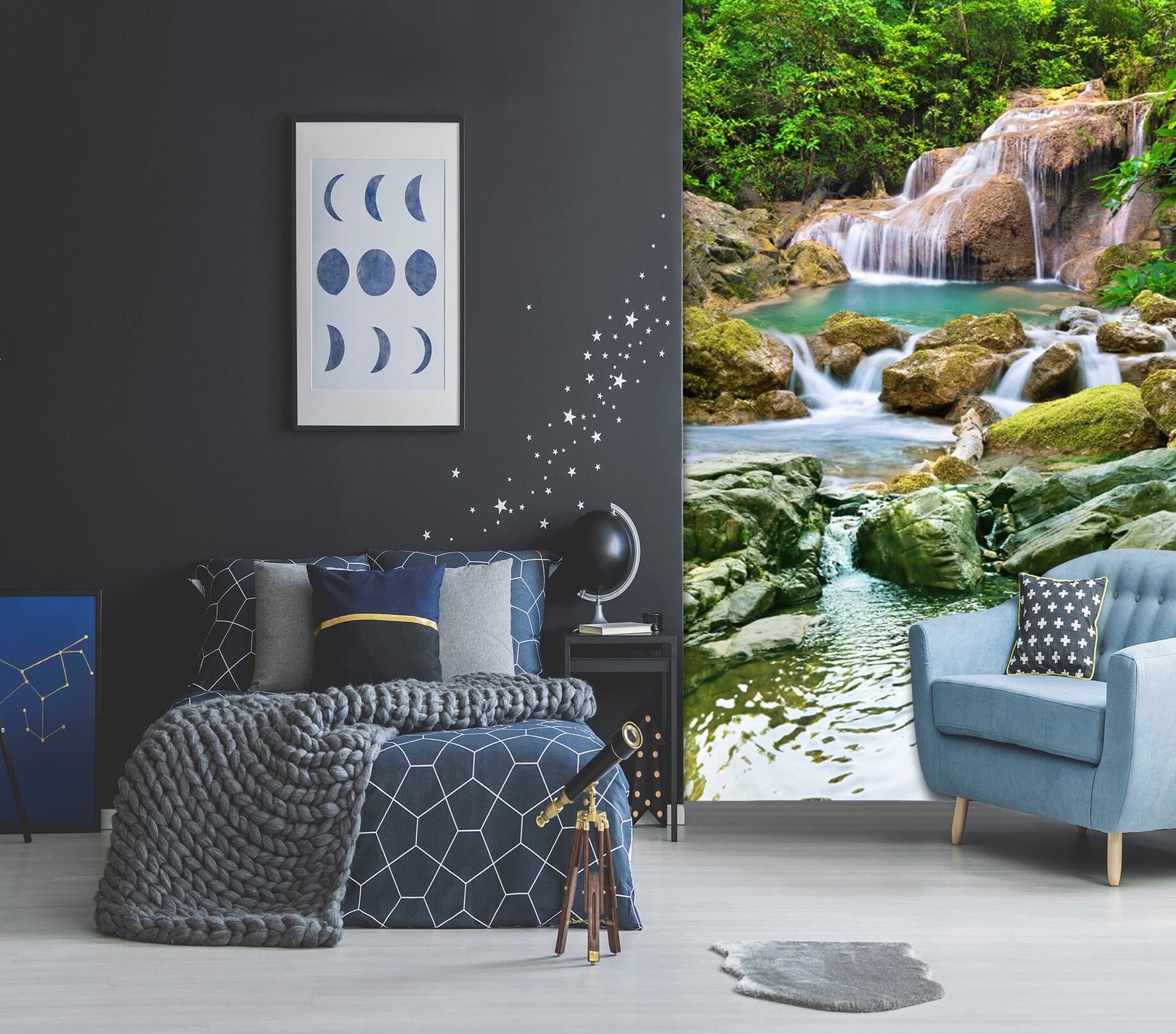 3D Stream Water Stones 1971 Wall Murals Wallpaper AJ Wallpaper 2 
