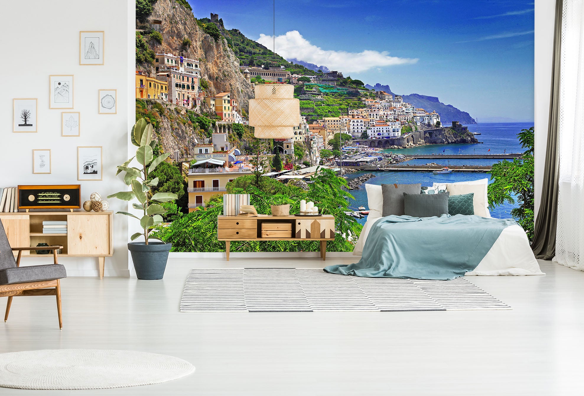 3D Sea Town 1116 Wall Murals