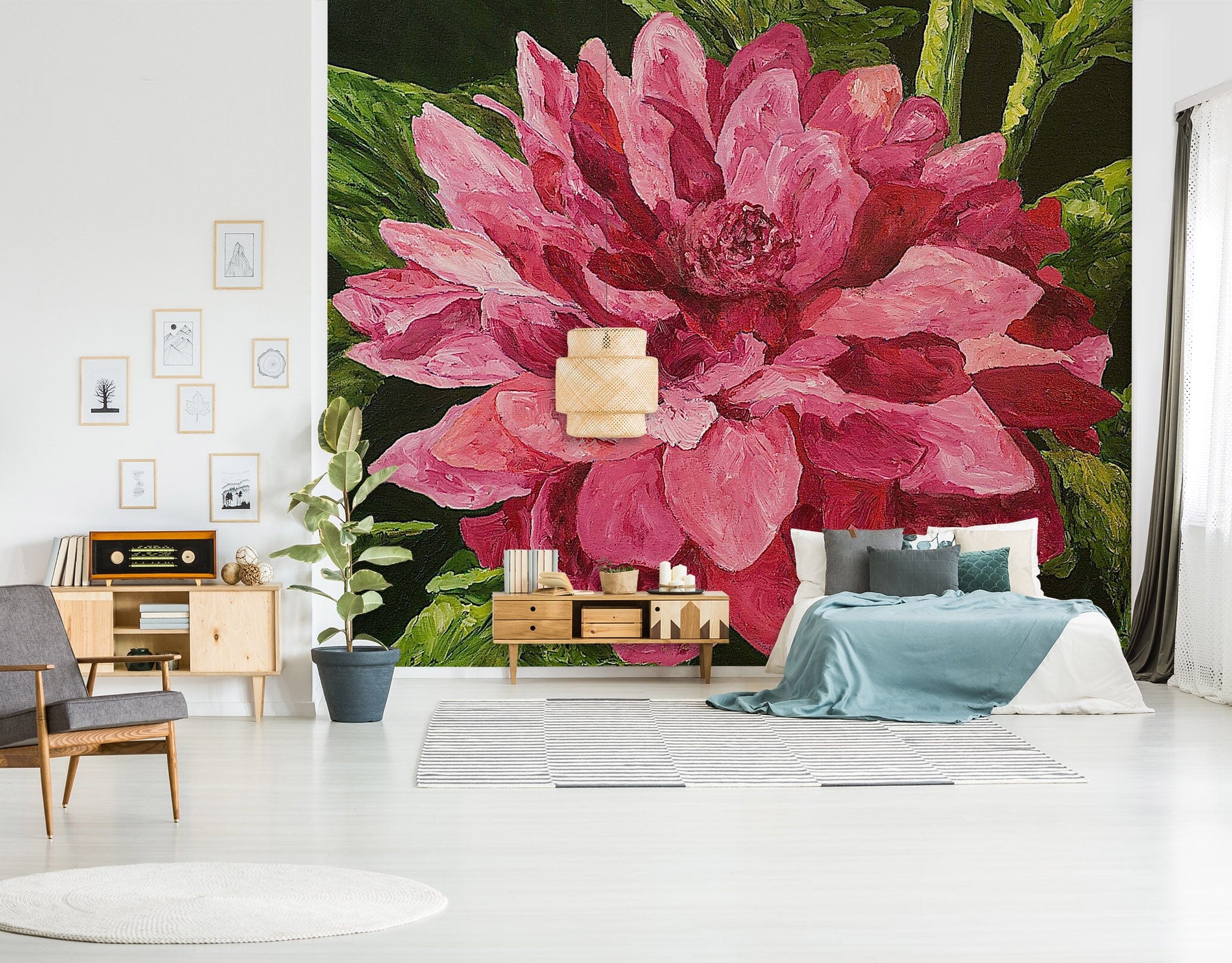 3D Painted Flowers 164 Allan P. Friedlander Wall Mural Wall Murals Wallpaper AJ Wallpaper 2 