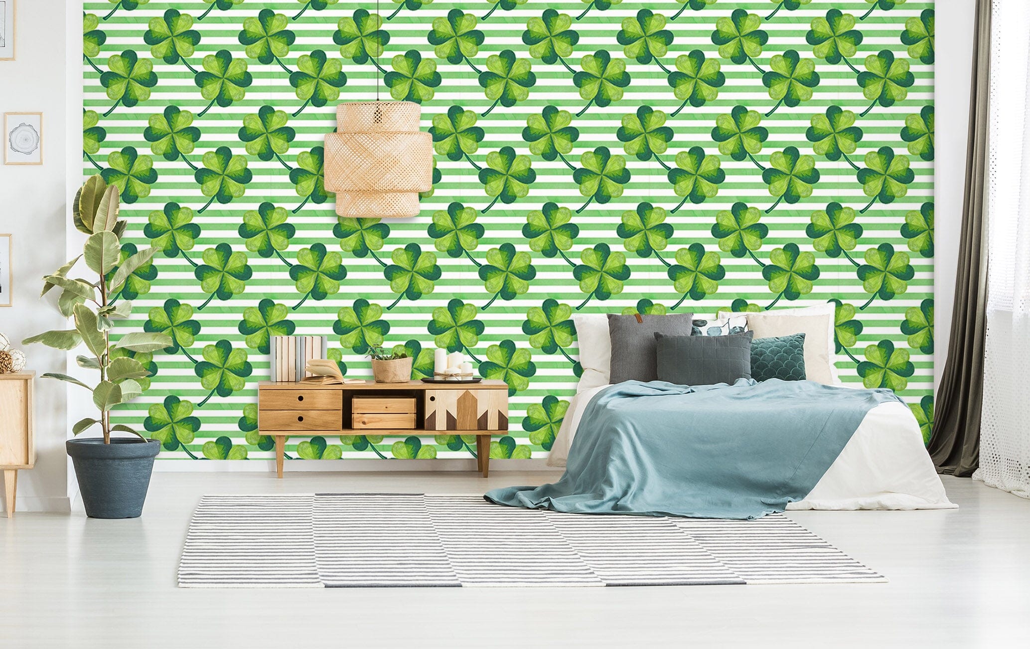 3D Four Leaf Clover 1732 Wall Murals Wallpaper AJ Wallpaper 2 