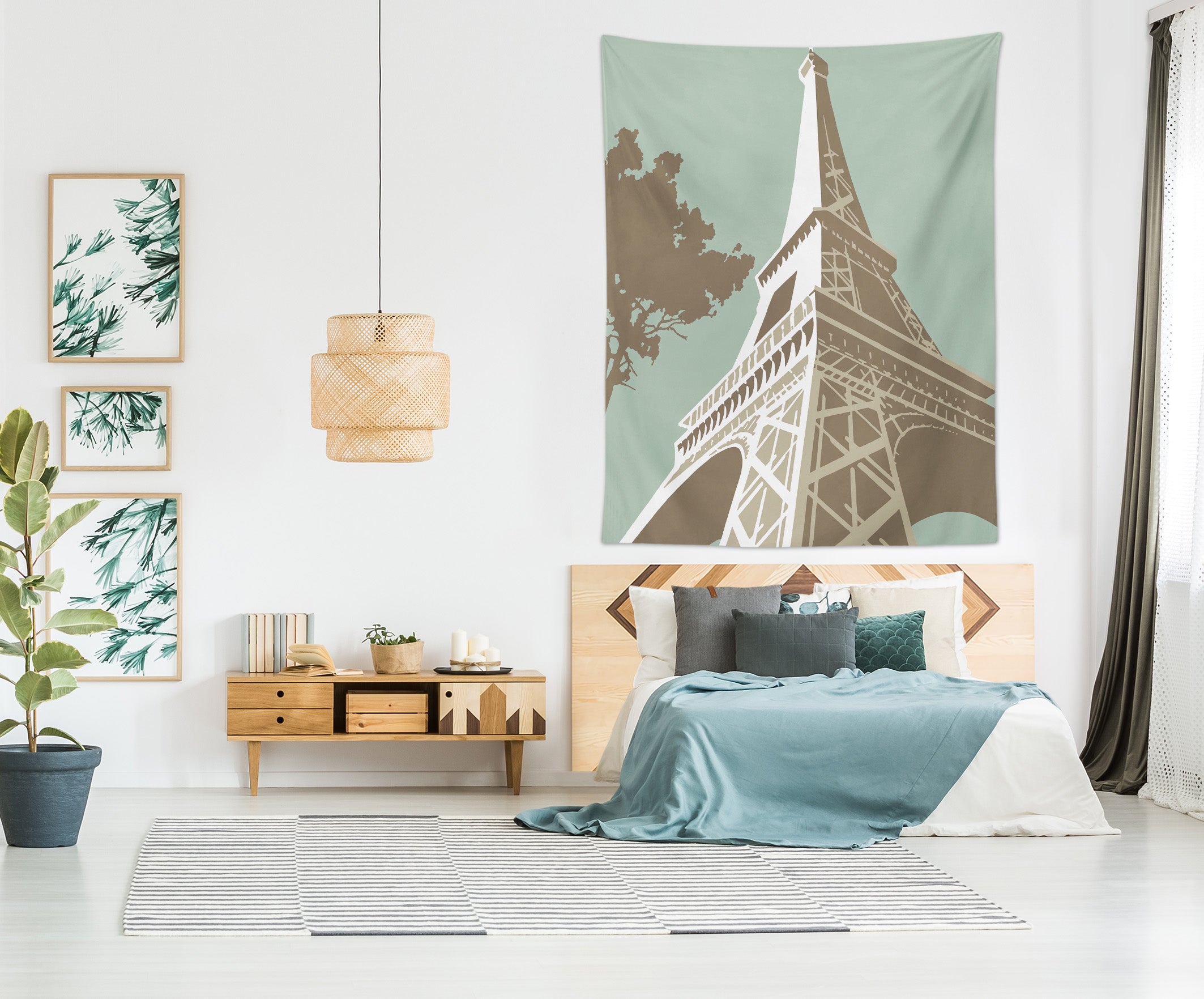 3D Eiffel Tower 5338 Steve Read Tapestry Hanging Cloth Hang