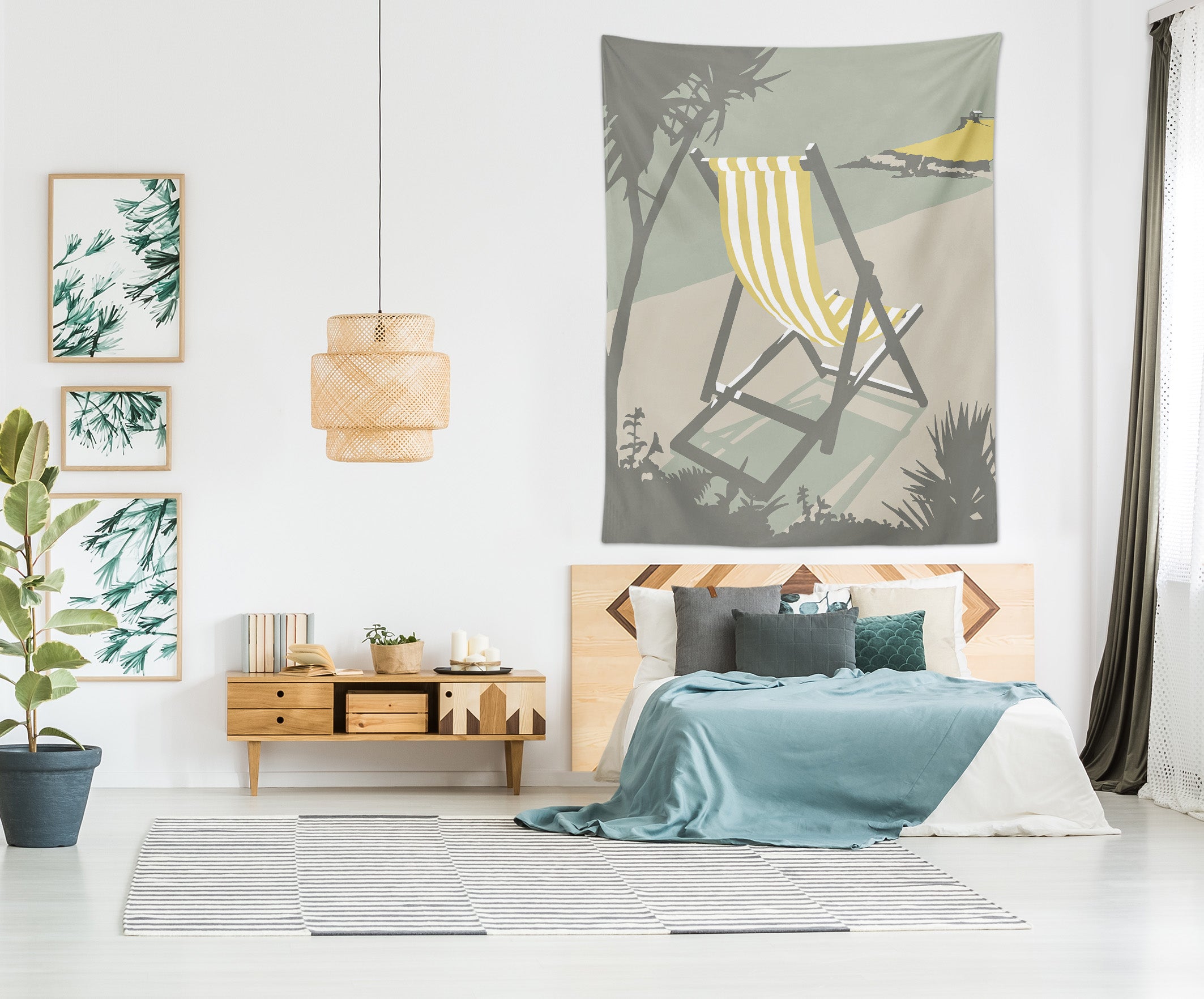 3D Yellow Chair 5388 Steve Read Tapestry Hanging Cloth Hang