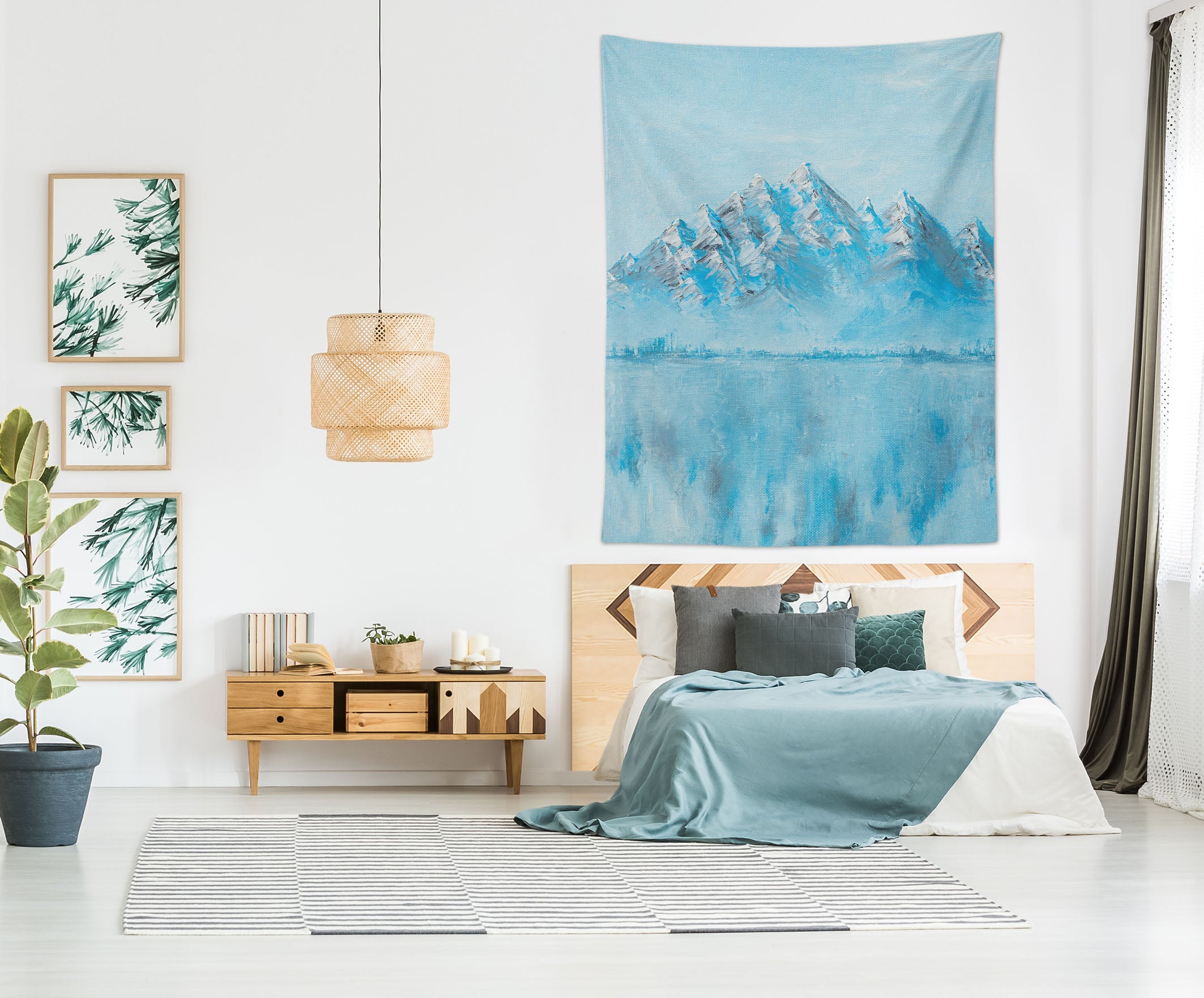 3D Blue Mountain 5290 Marina Zotova Tapestry Hanging Cloth Hang