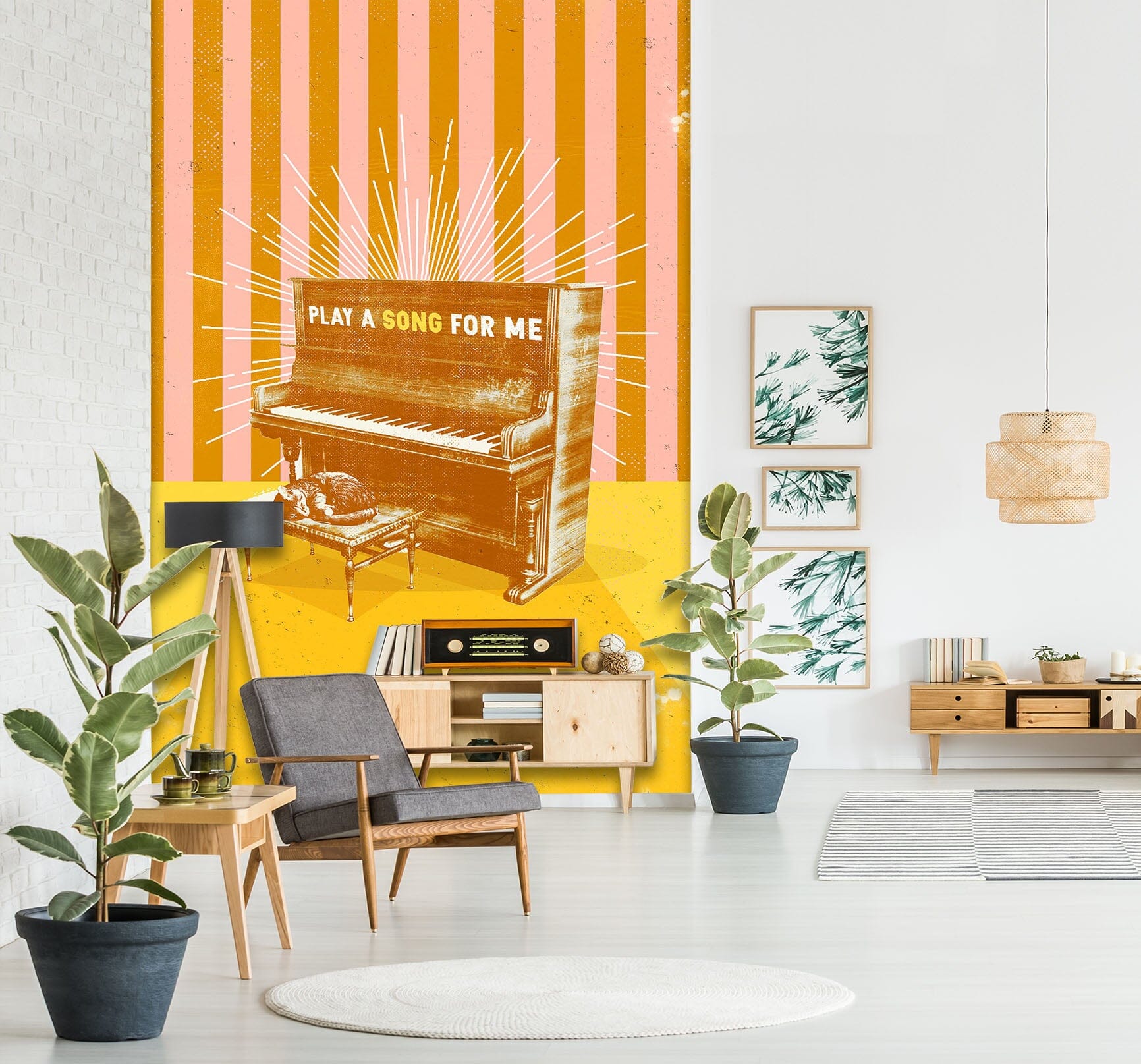 3D Play Piano 1410 Showdeer Wall Mural Wall Murals Wallpaper AJ Wallpaper 2 