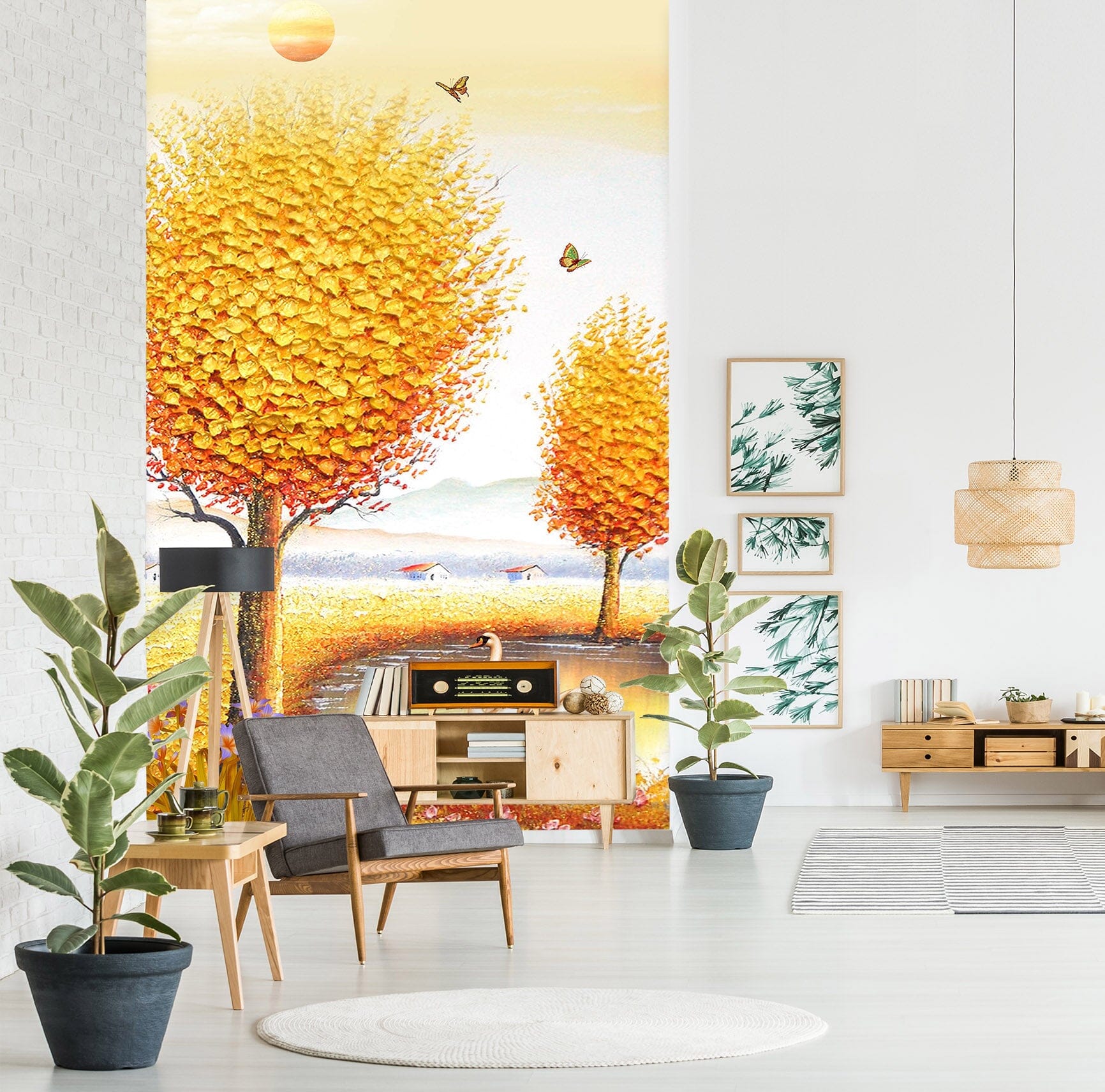 3D Golden Forest 1873 Wall Murals Wallpaper AJ Wallpaper 2 