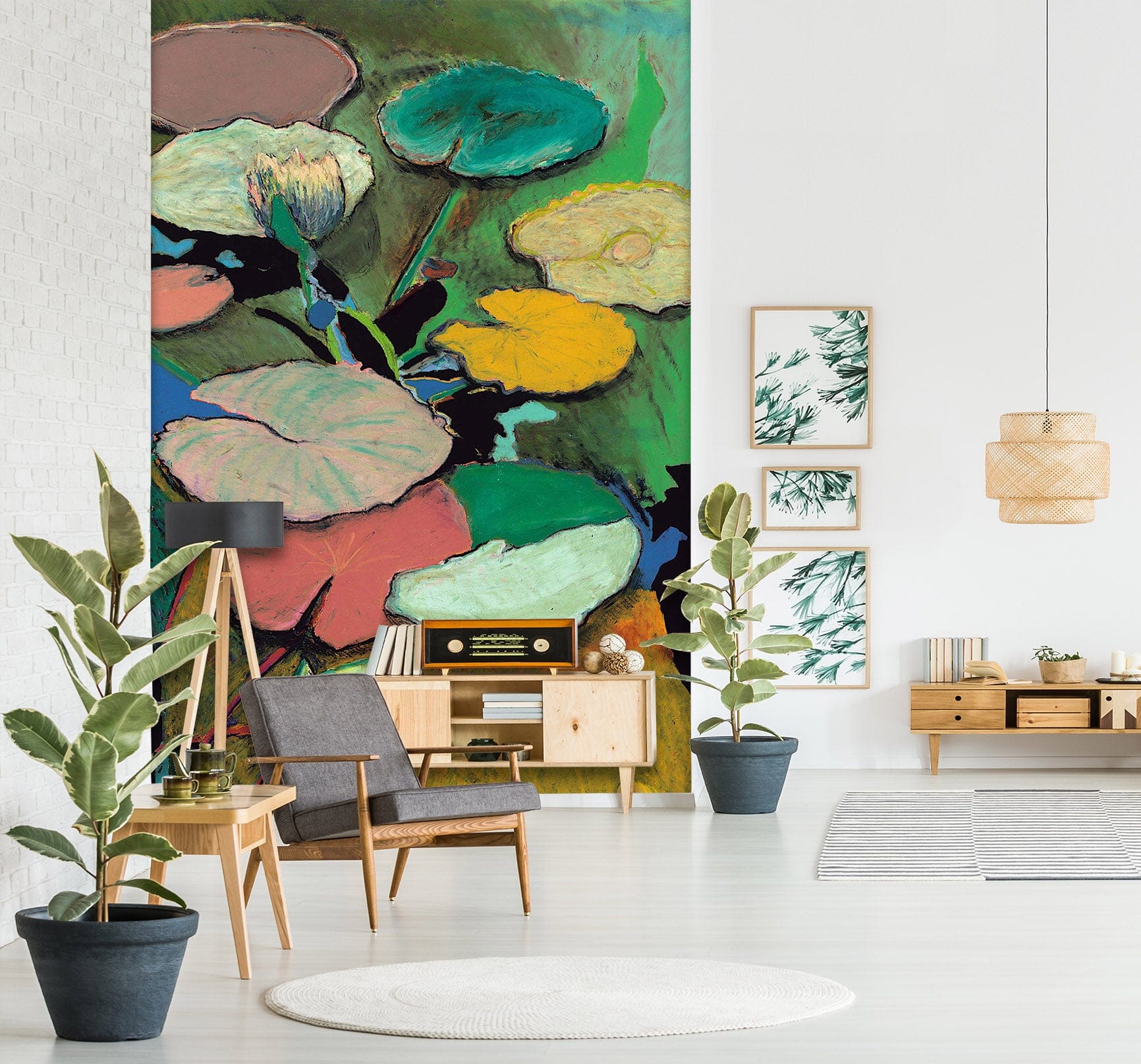 3D Painted Pond 299 Allan P. Friedlander Wall Mural Wall Murals Wallpaper AJ Wallpaper 2 