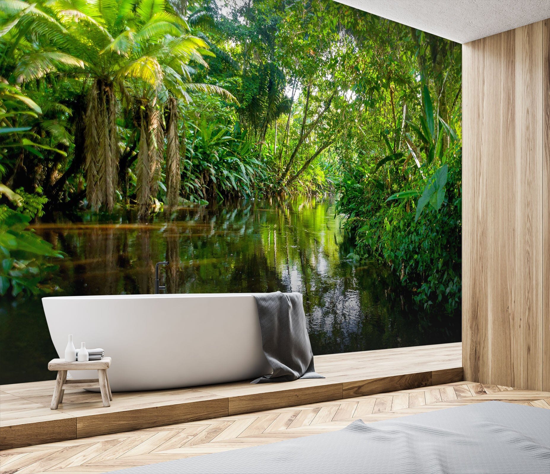 3D Tropical Woods River 098 Wall Murals Wallpaper AJ Wallpaper 2 