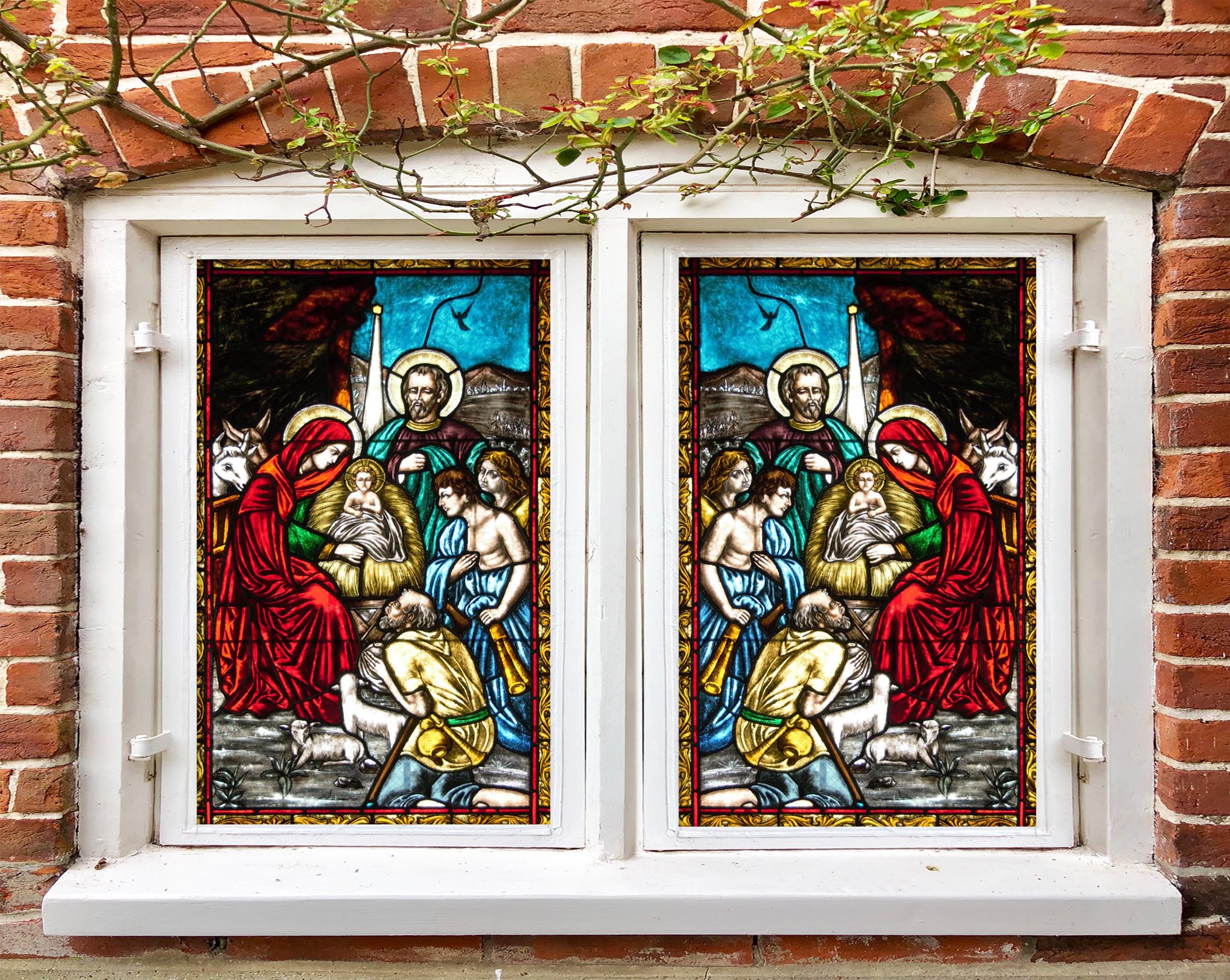 3D Courier Faith 176 Window Film Print Sticker Cling Stained Glass UV Block