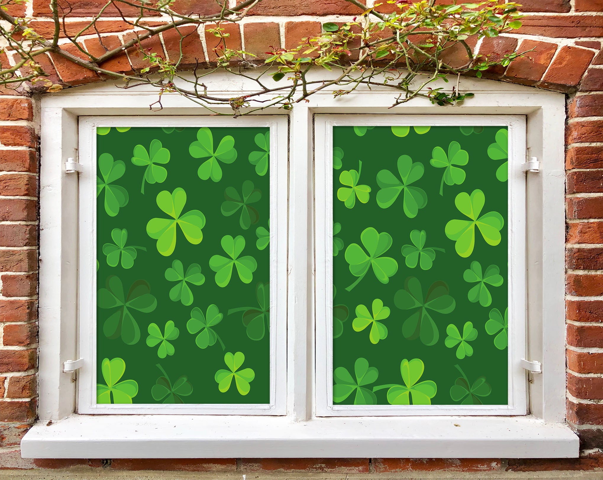 3D Lucky Clover 274 Window Film Print Sticker Cling Stained Glass UV Block