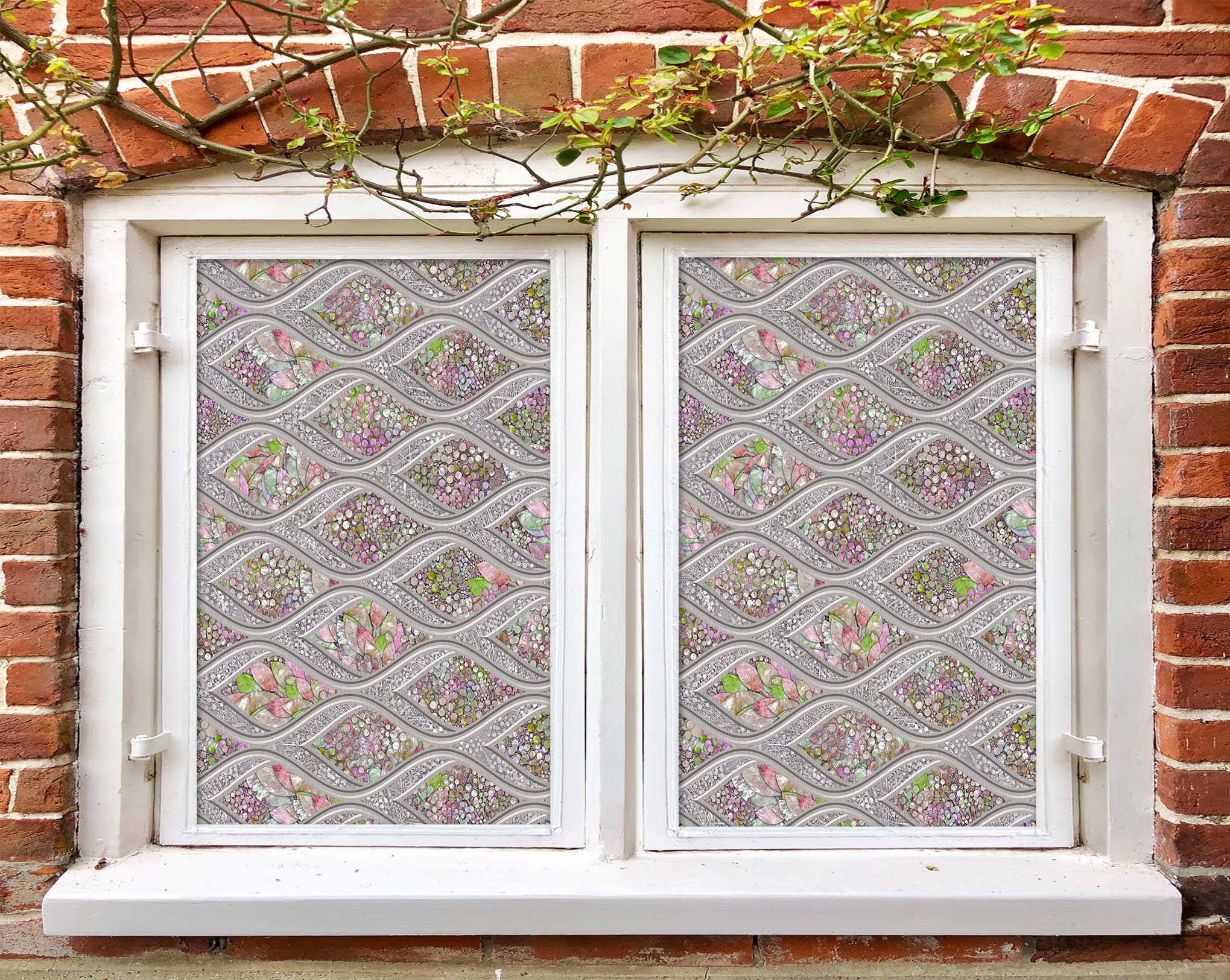 3D Pink Petals 134 Window Film Print Sticker Cling Stained Glass UV Block