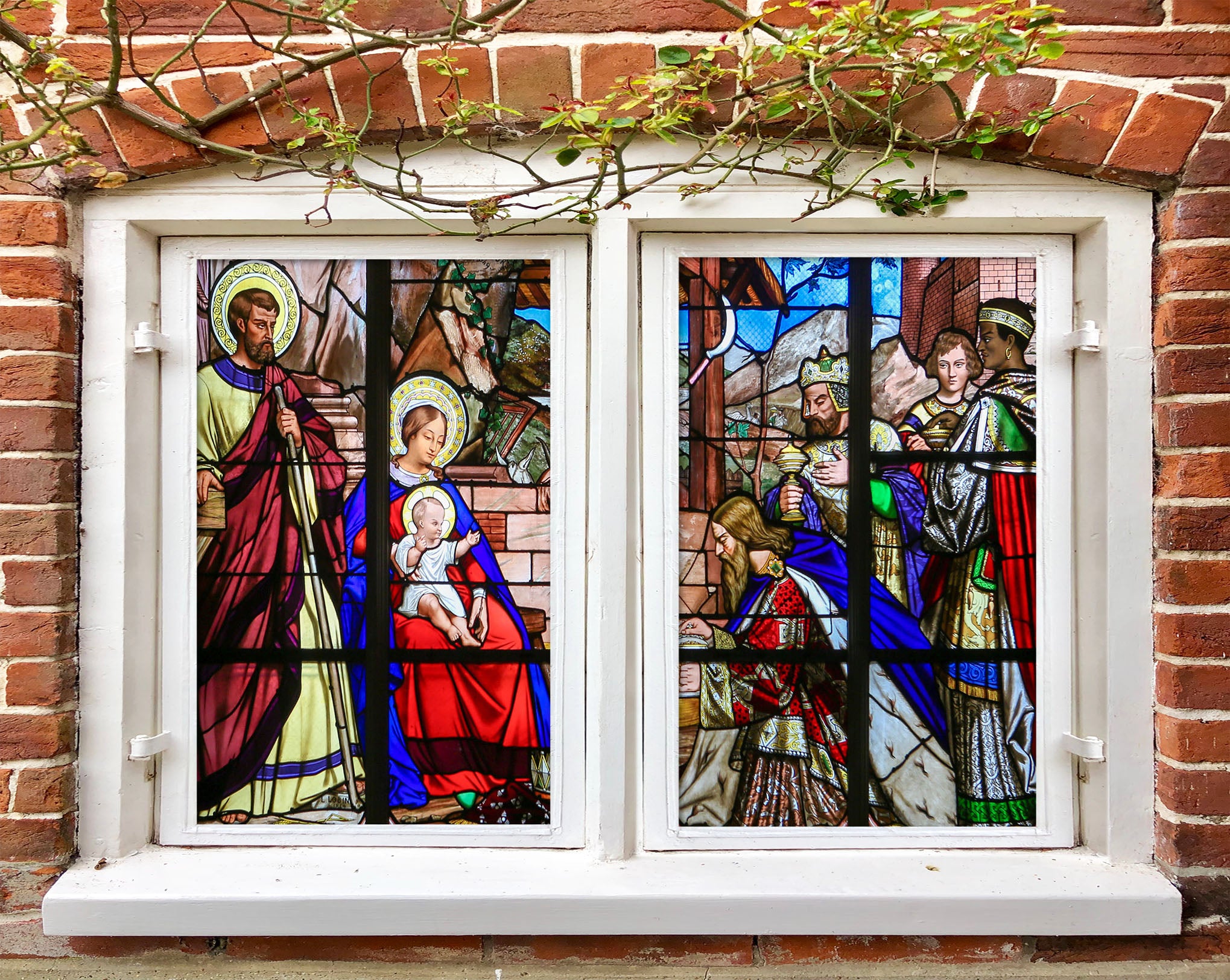 3D Male Priesthood 029 Window Film Print Sticker Cling Stained Glass UV Block