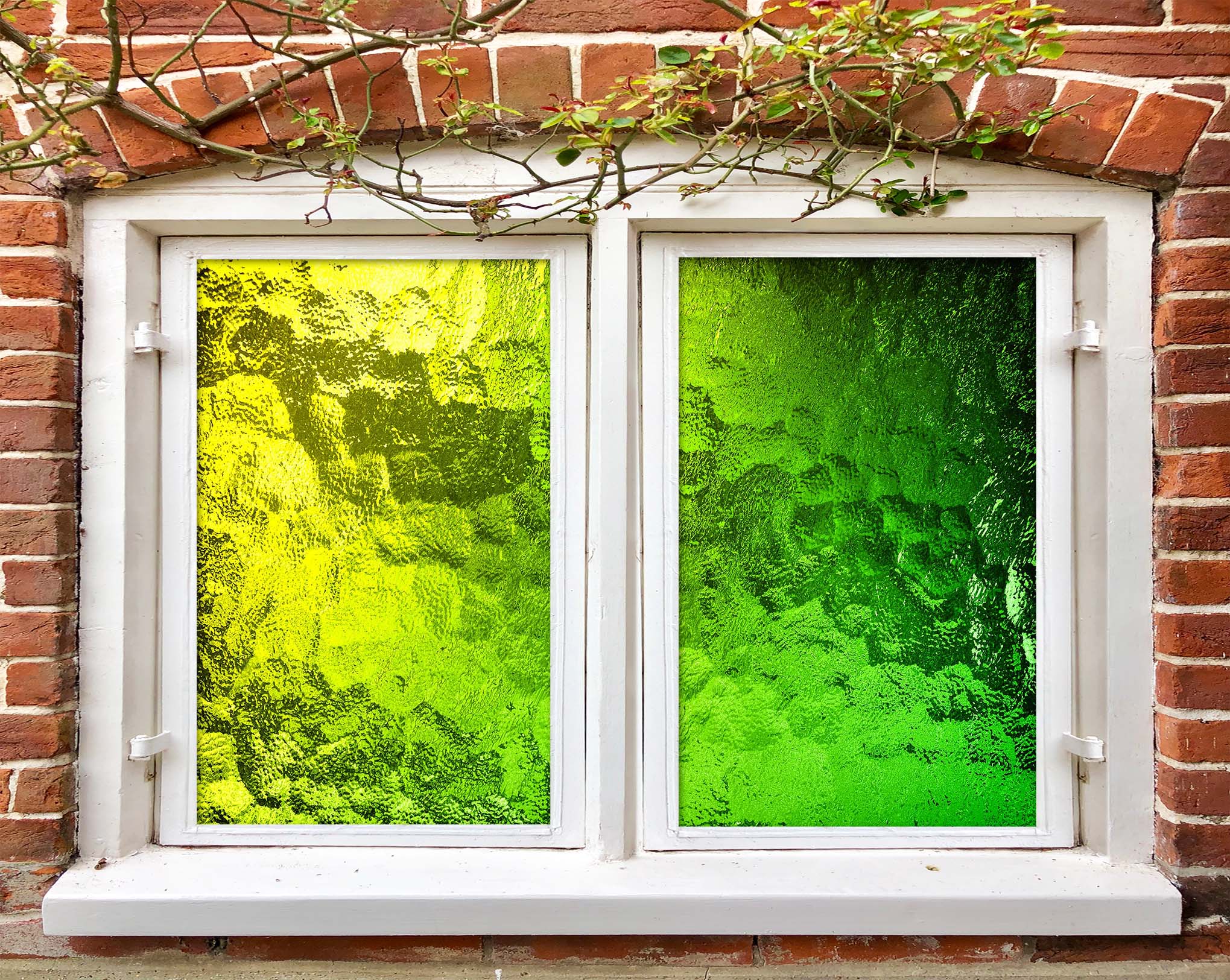3D Green Glass 171 Window Film Print Sticker Cling Stained Glass UV Block