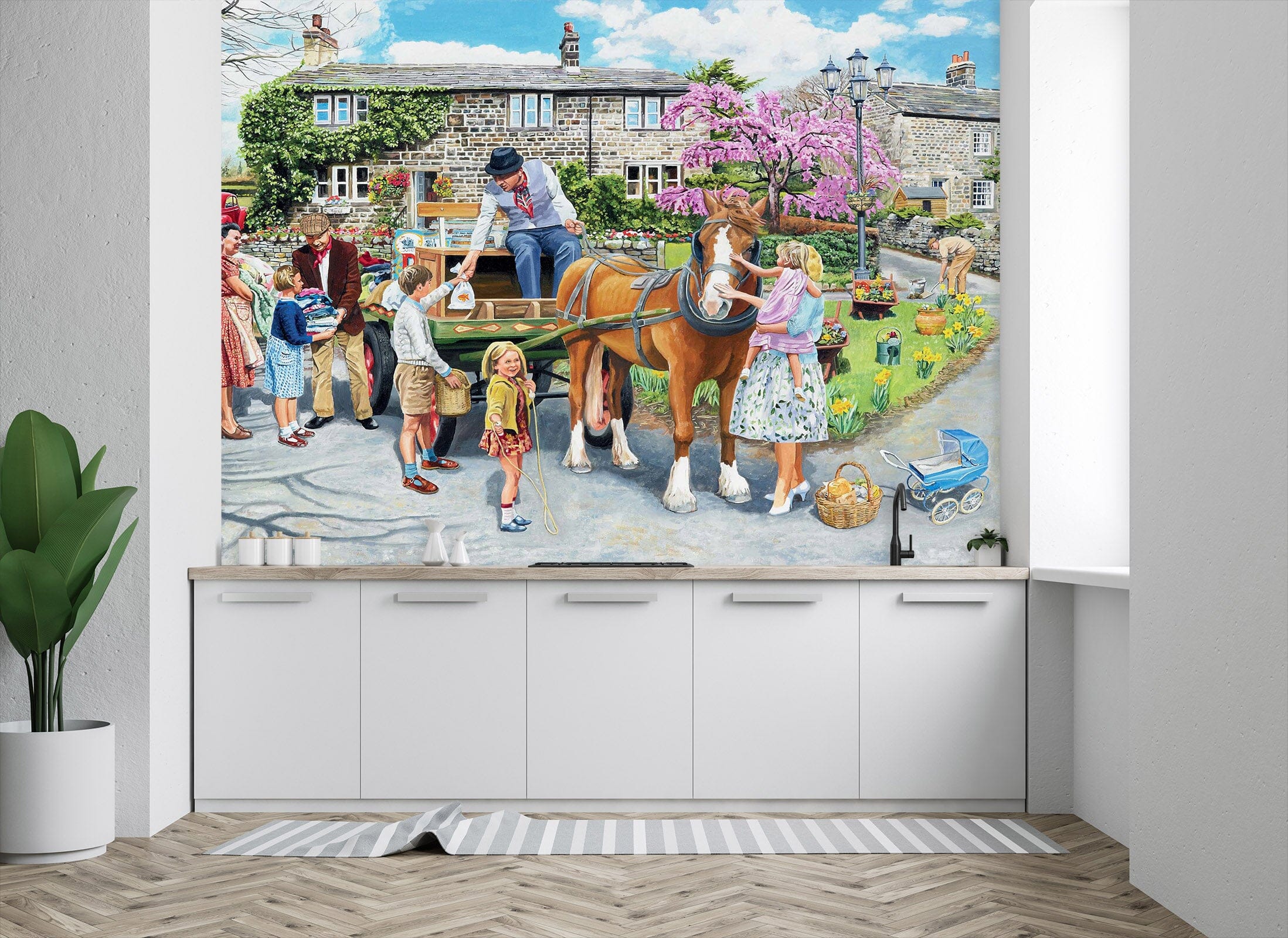 3D Petting The Horse 1044 Trevor Mitchell Wall Mural Wall Murals Wallpaper AJ Wallpaper 2 