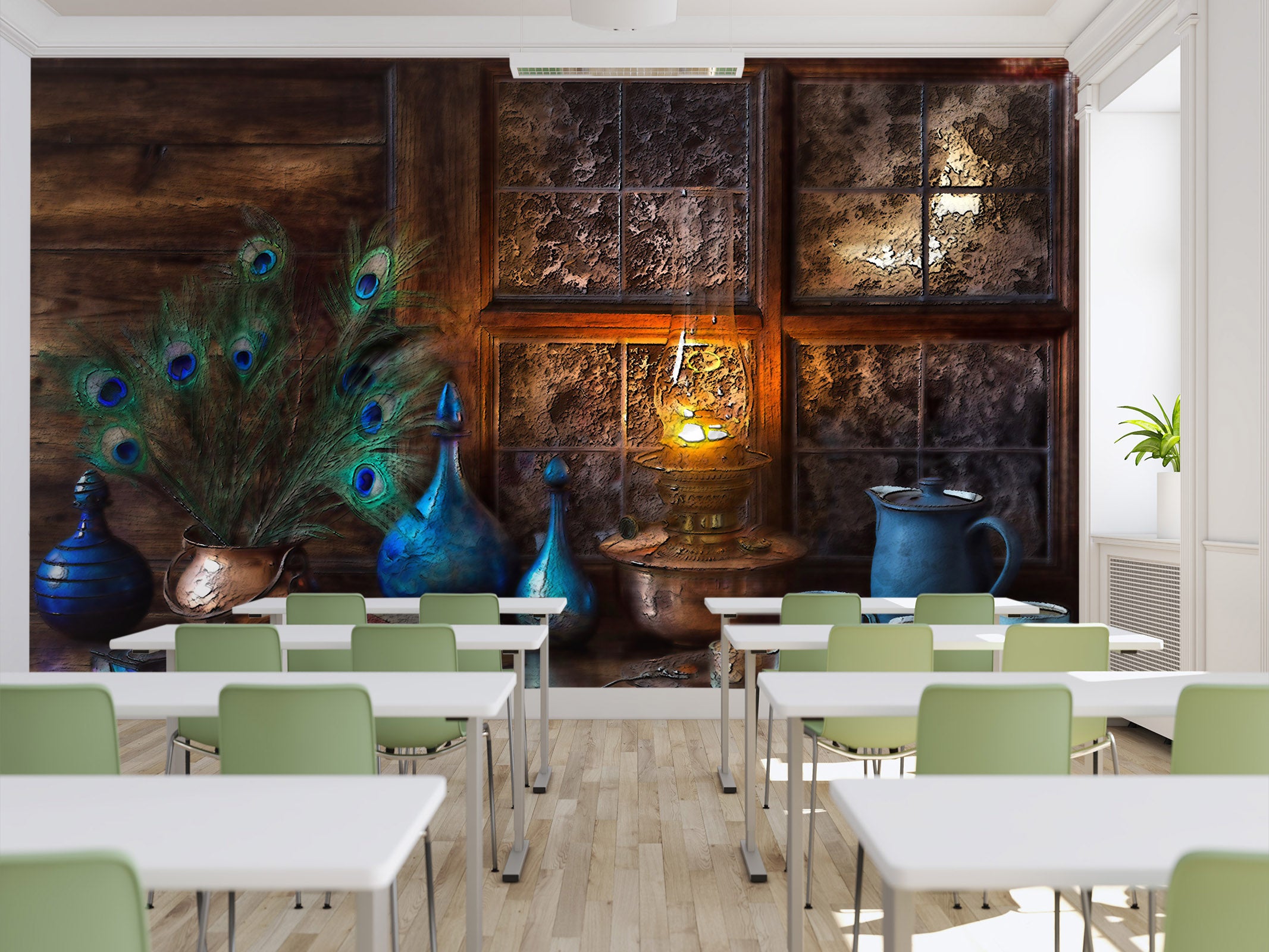 3D peacock feathers with lights 06 Wall Murals Wallpaper AJ Wallpaper 2 