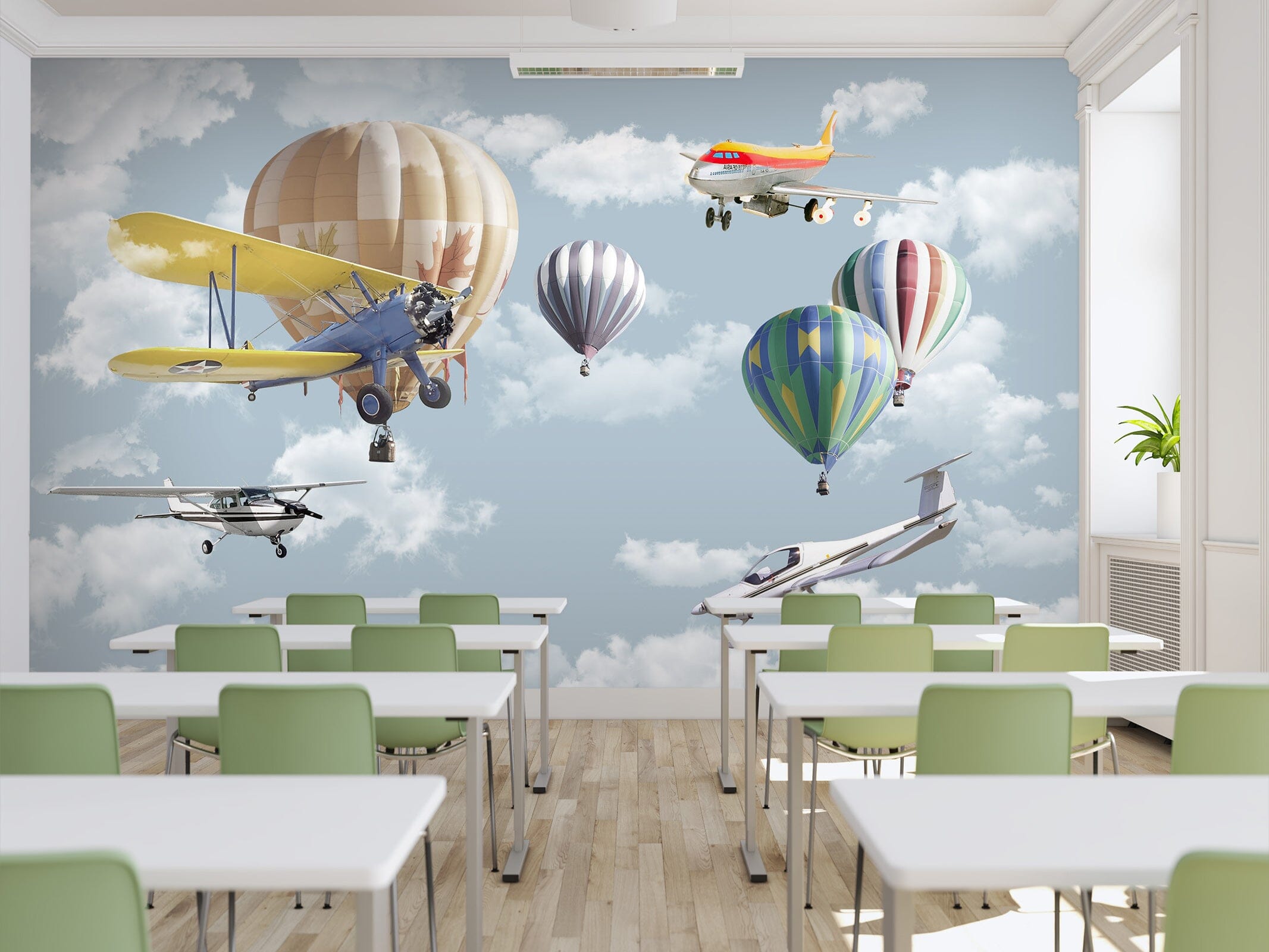 3D Hot Air Balloon 004 Wall Murals Wallpaper AJ Wallpaper 2 