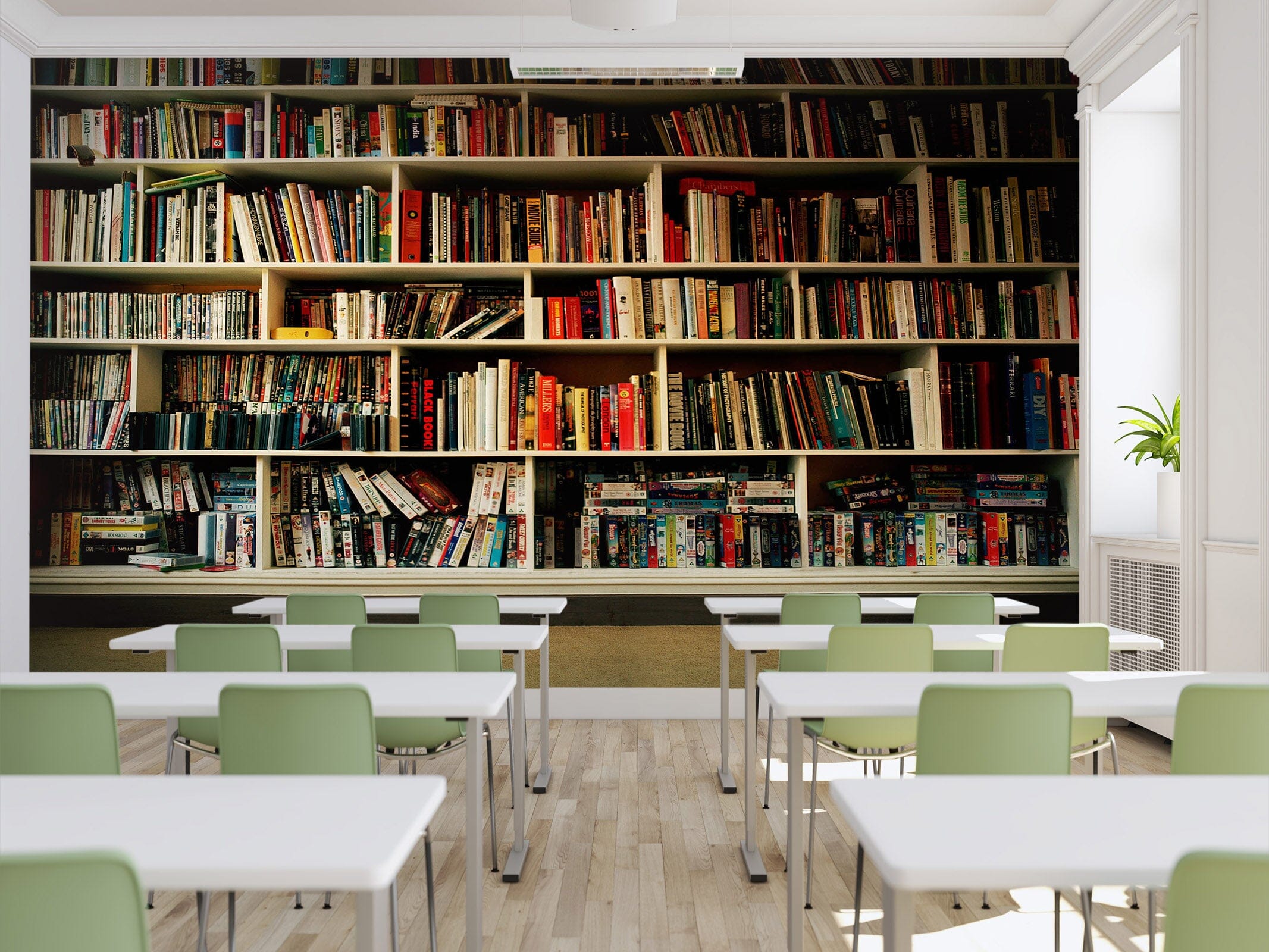 3D Bookshelf 010 Wall Murals Wallpaper AJ Wallpaper 2 