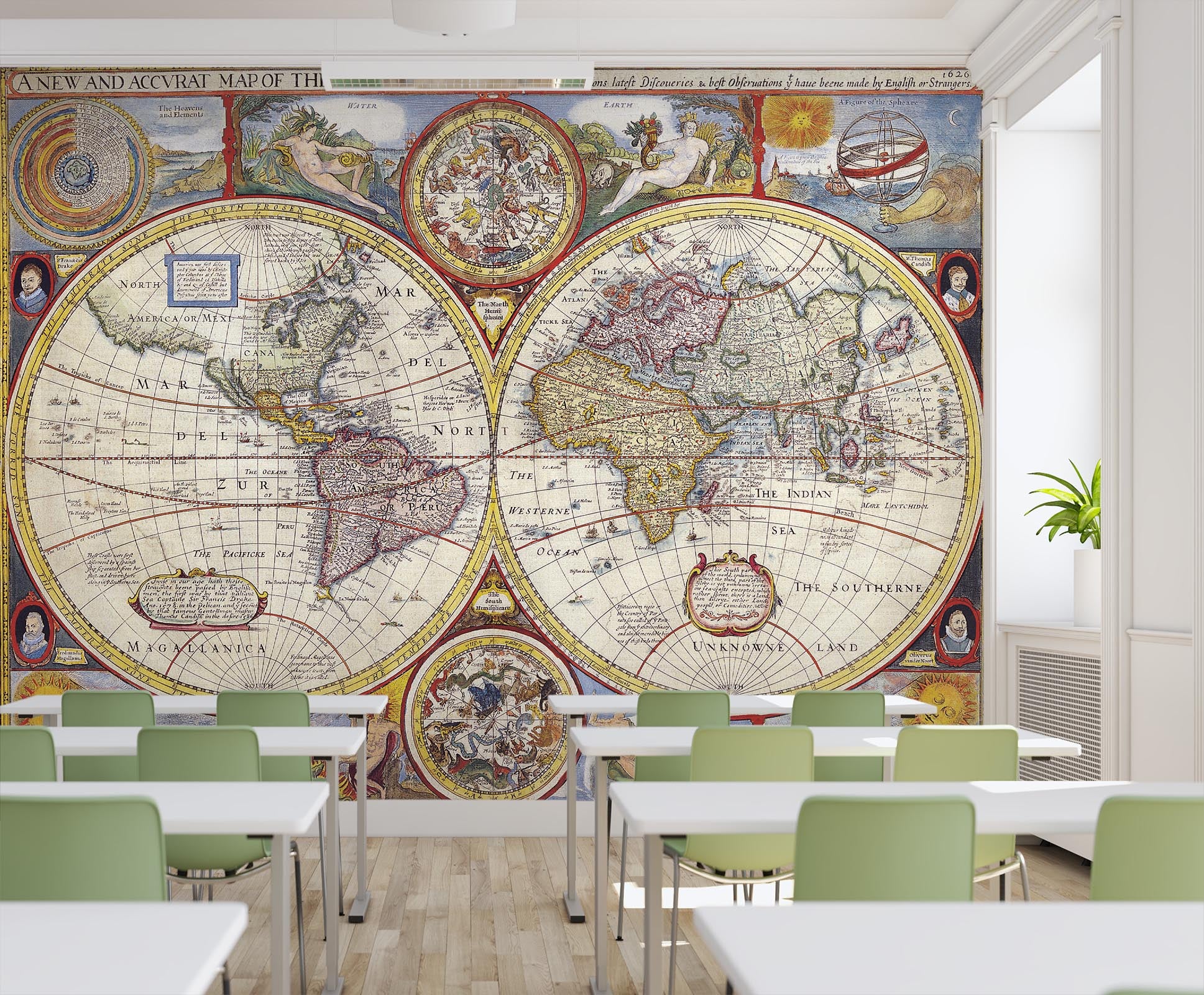 3D Detailed Map 163 Wall Murals