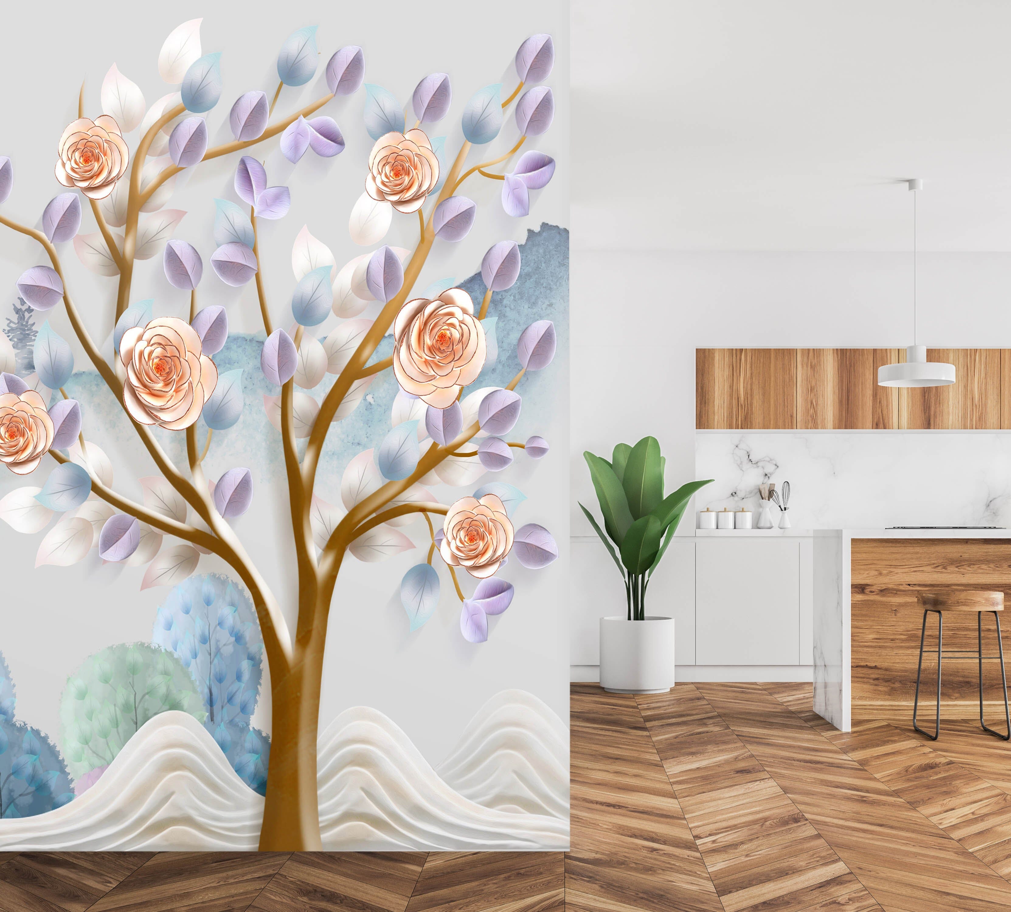 3D Pink Rose 1833 Wall Murals Wallpaper AJ Wallpaper 2 