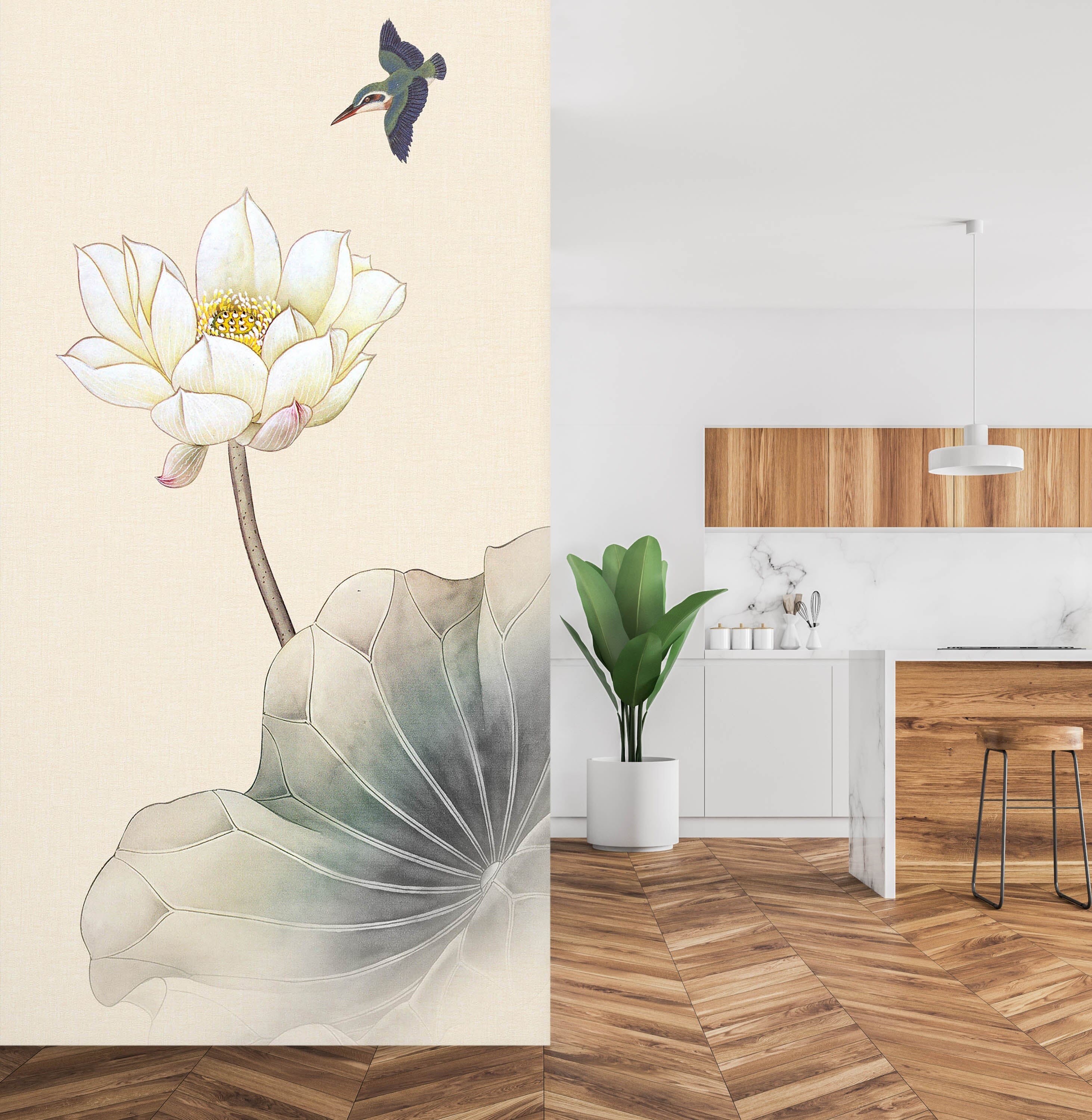 3D Lotus Bloom 1817 Wall Murals Wallpaper AJ Wallpaper 2 