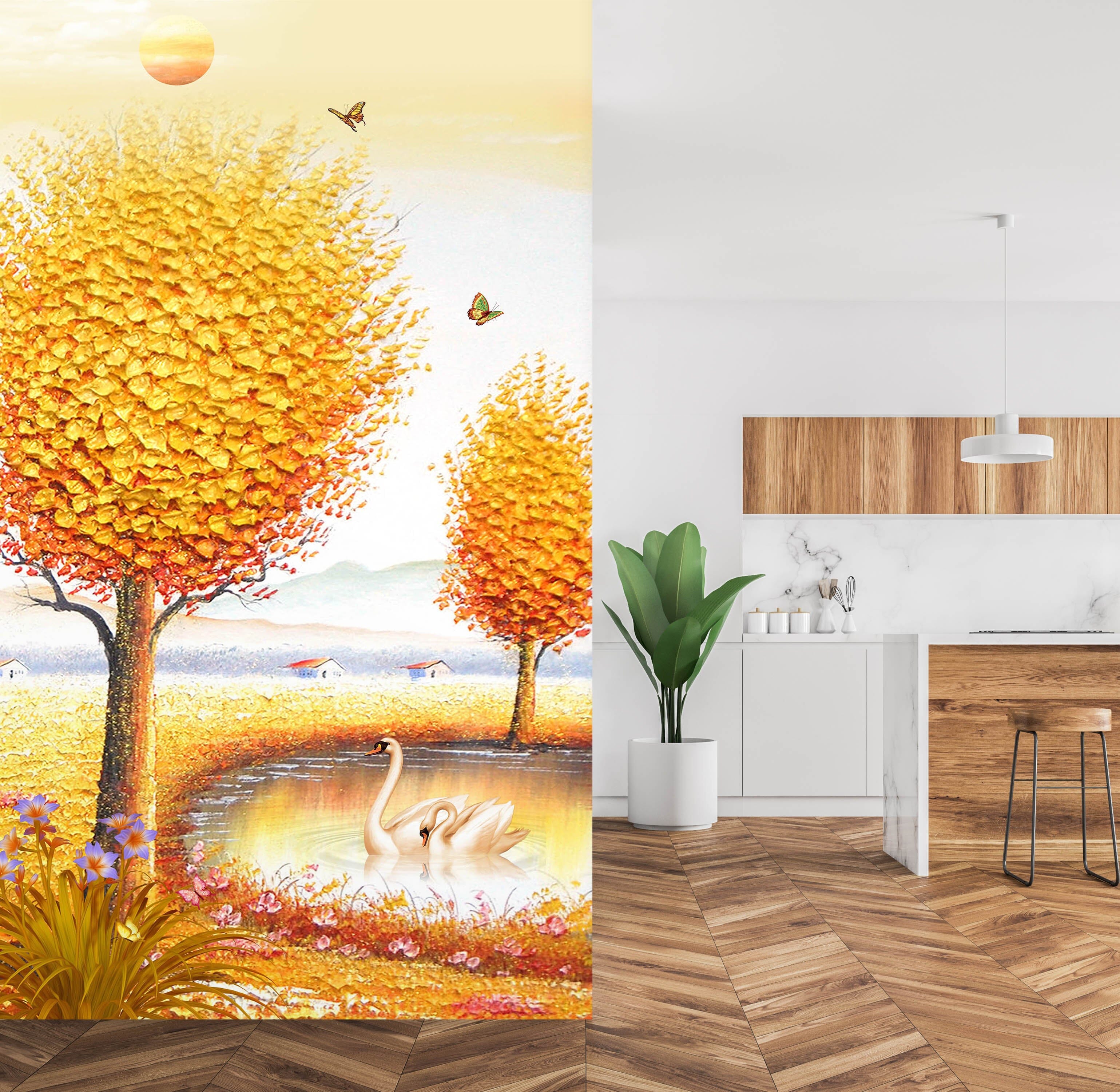 3D Golden Forest 1873 Wall Murals Wallpaper AJ Wallpaper 2 