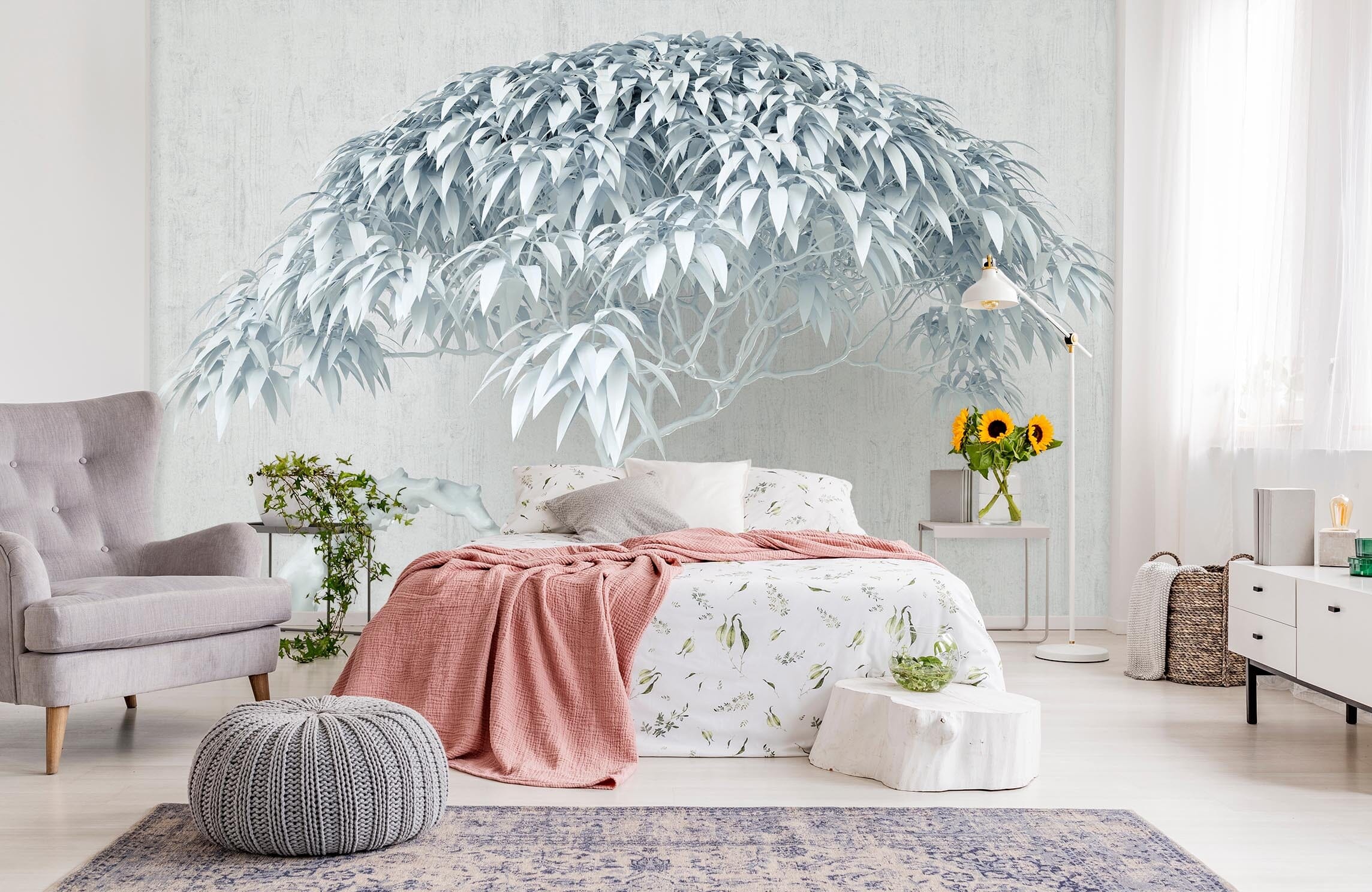 3D Embossed Tree 116 Wall Murals Wallpaper AJ Wallpaper 2 