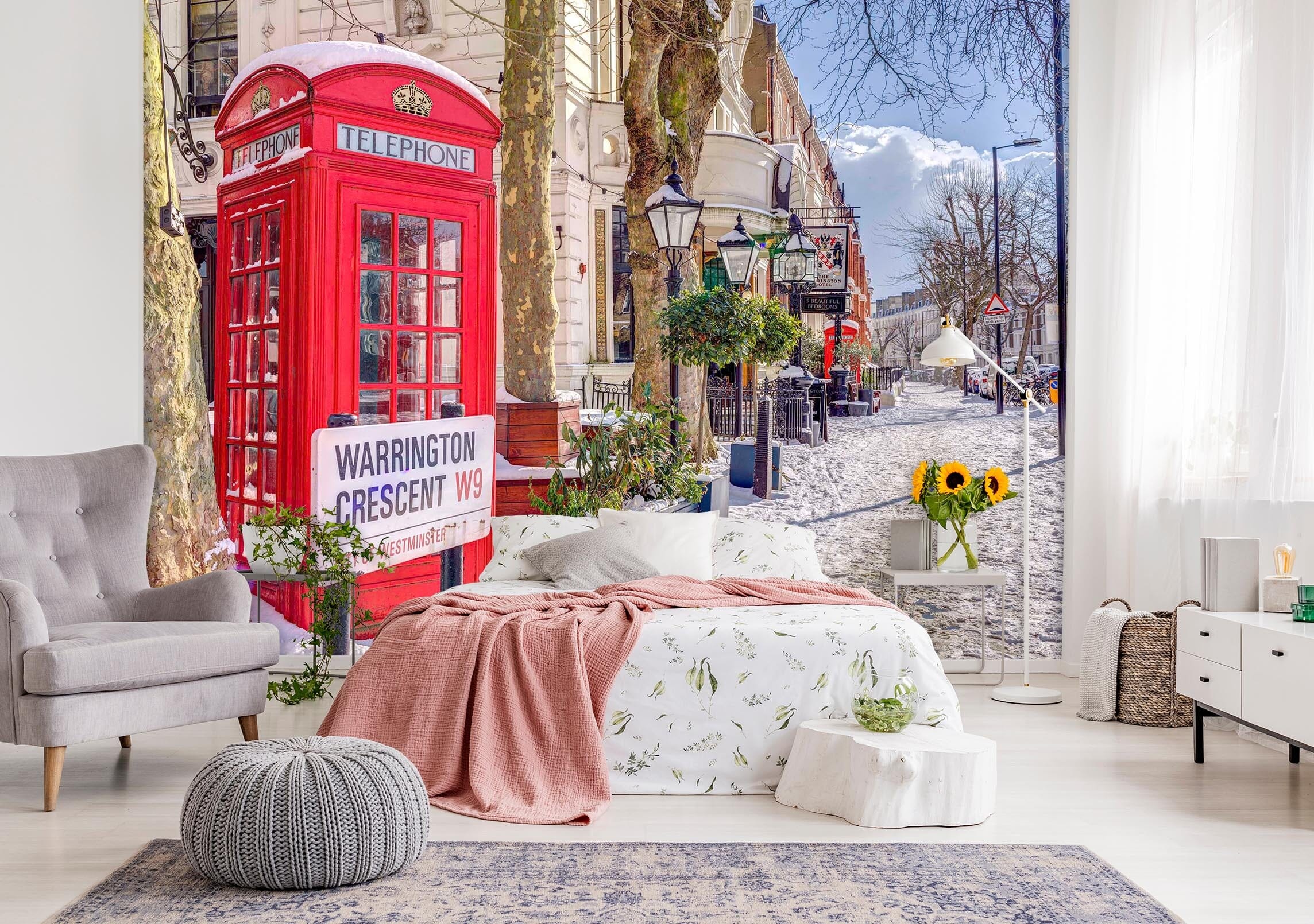 3D Red Telephone Booth 1418 Assaf Frank Wall Mural Wall Murals Wallpaper AJ Wallpaper 2 