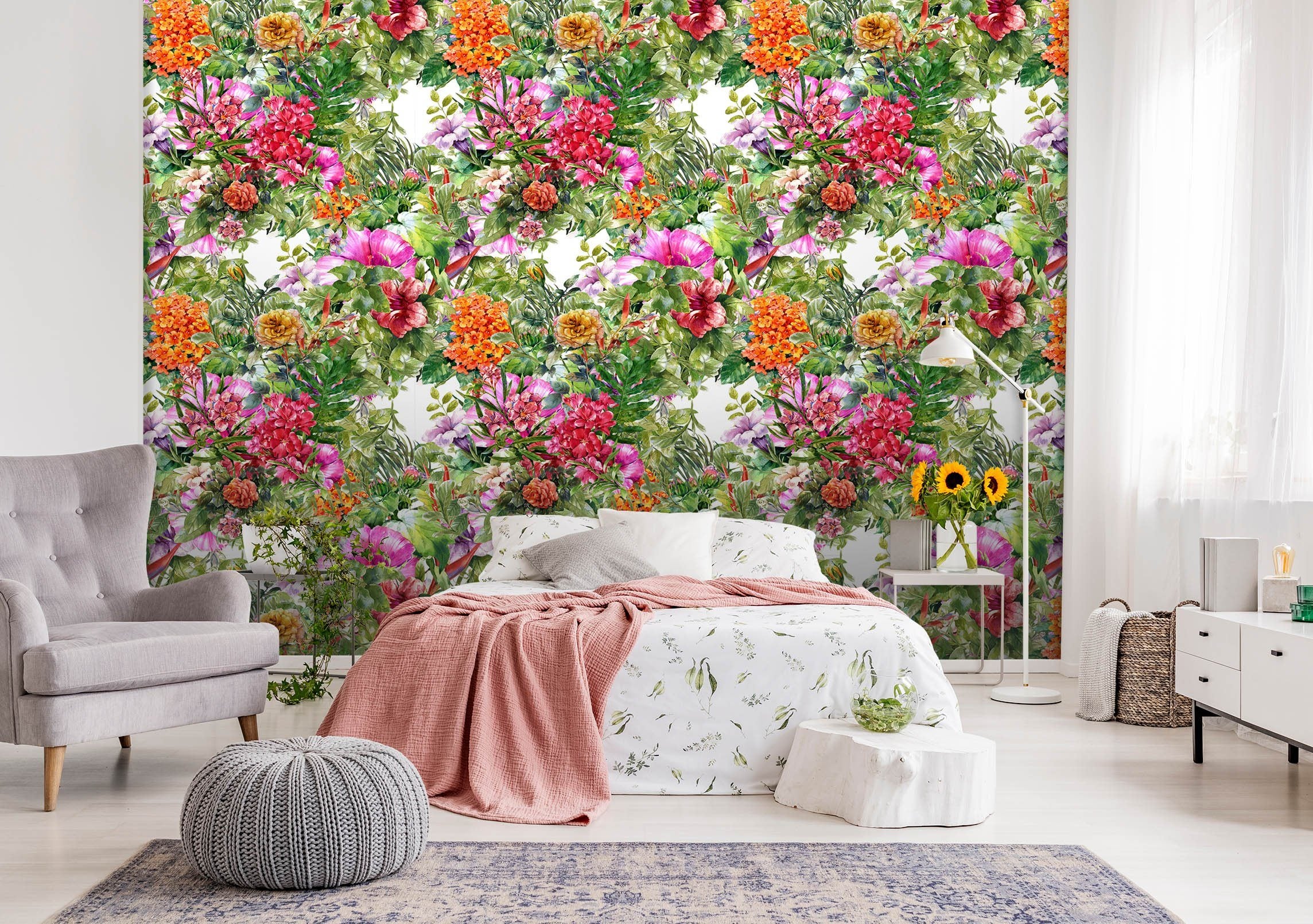 3D Bright Flowers 43 Wall Murals Wallpaper AJ Wallpaper 2 