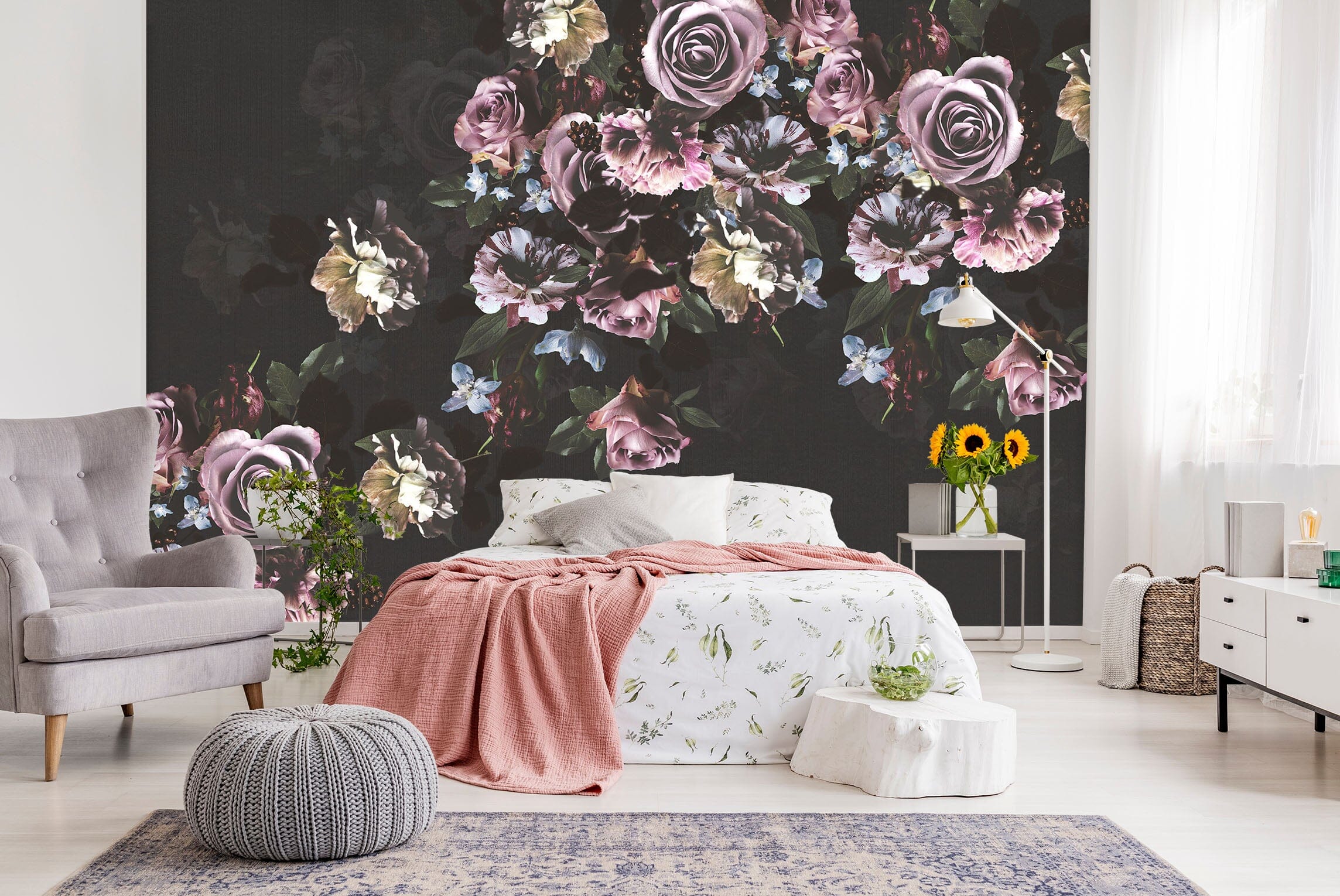 3D Purple Rose 119 Wall Murals Wallpaper AJ Wallpaper 2 