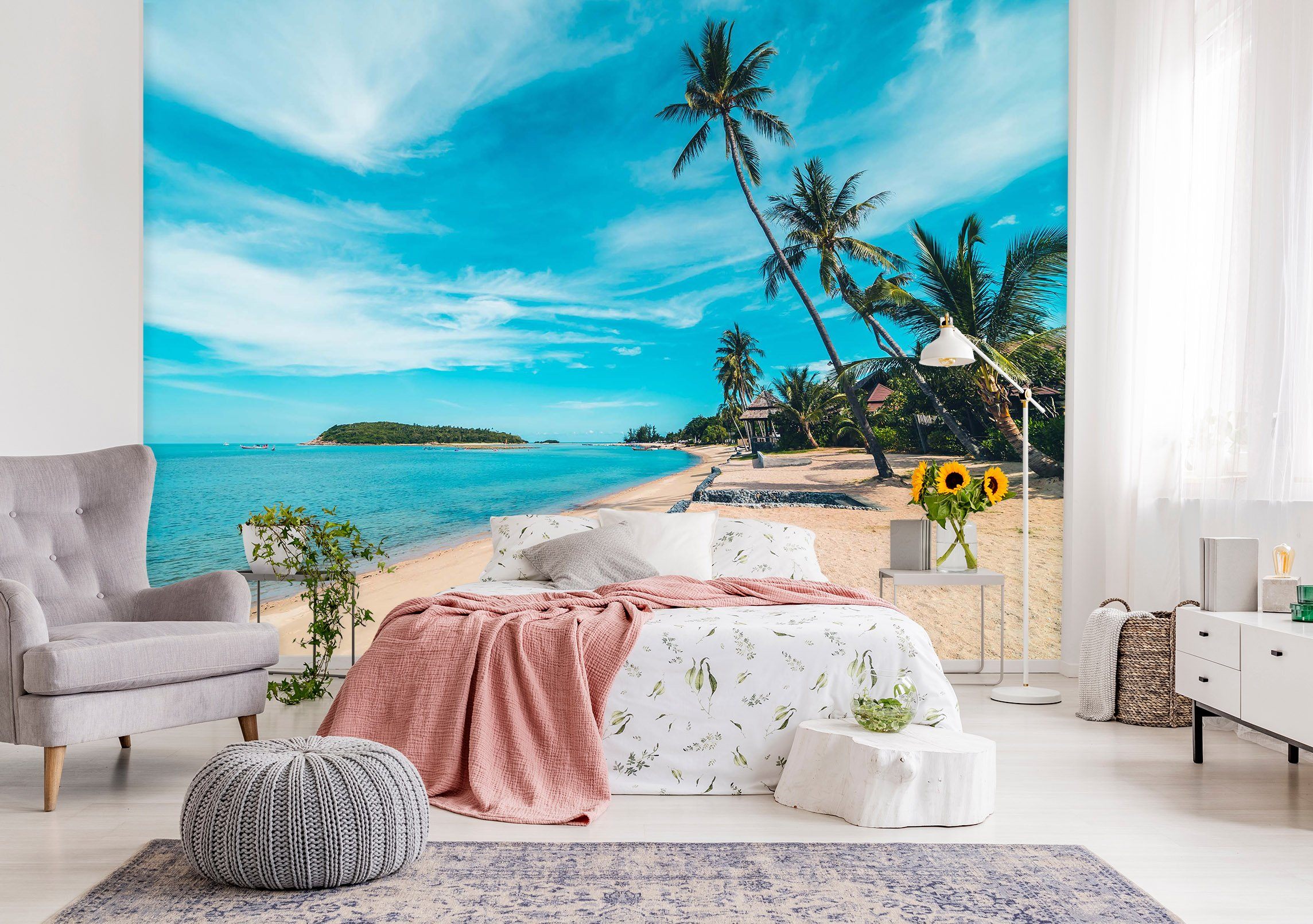 3D Blue Sky Beach 103 Wall Murals Wallpaper AJ Wallpaper 2 