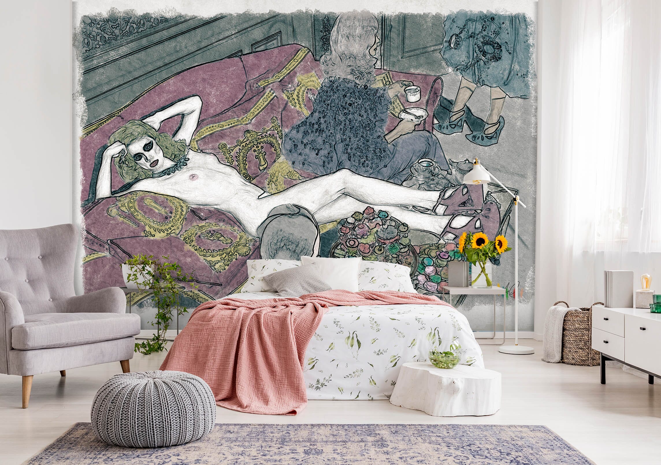 3D Oil Painting Girl 1413 Marco Cavazzana Wall Mural Wall Murals Wallpaper AJ Wallpaper 2 