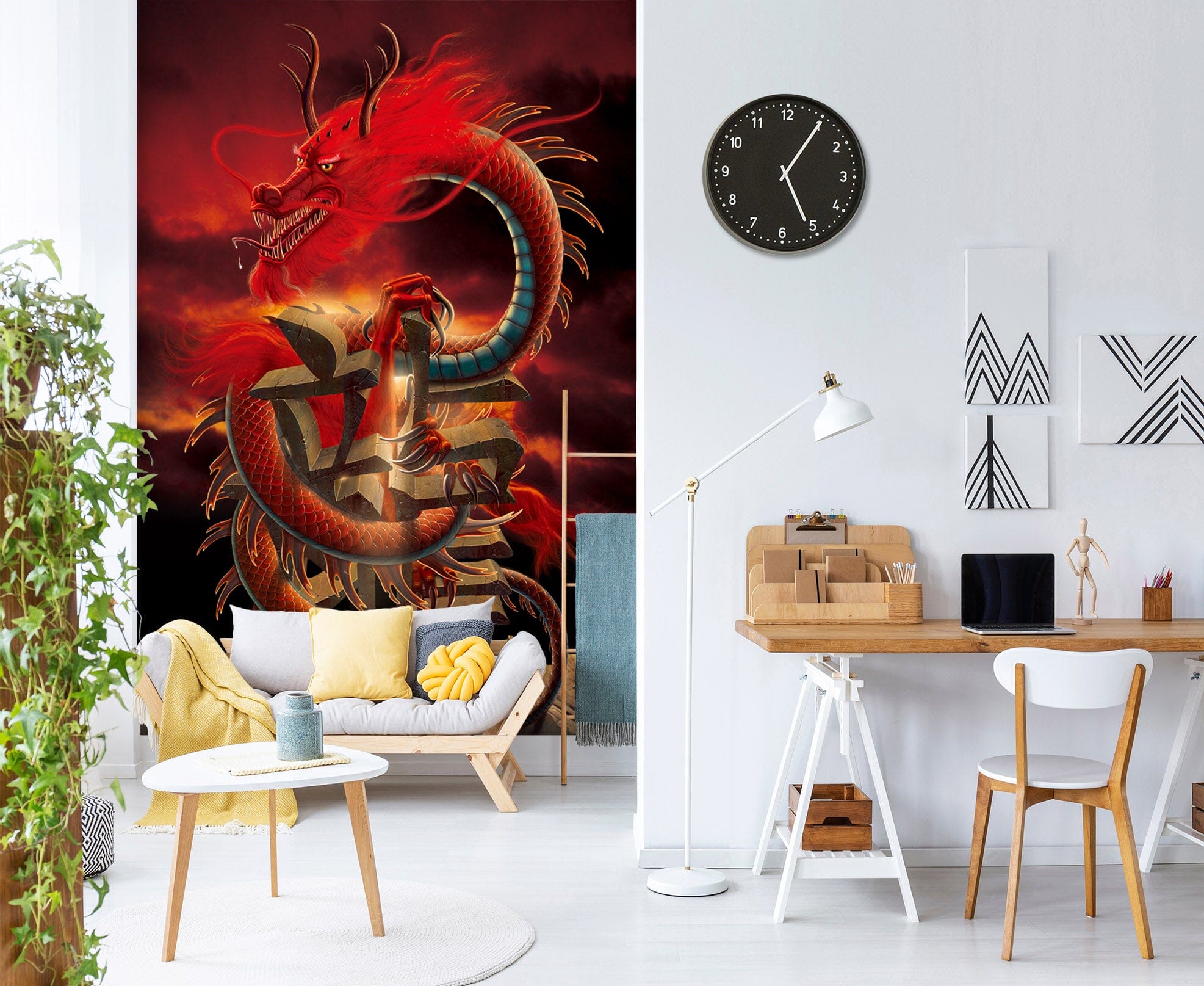 3D Red Dragon 1421 Wall Murals Exclusive Designer Vincent Wallpaper AJ Wallpaper 2 