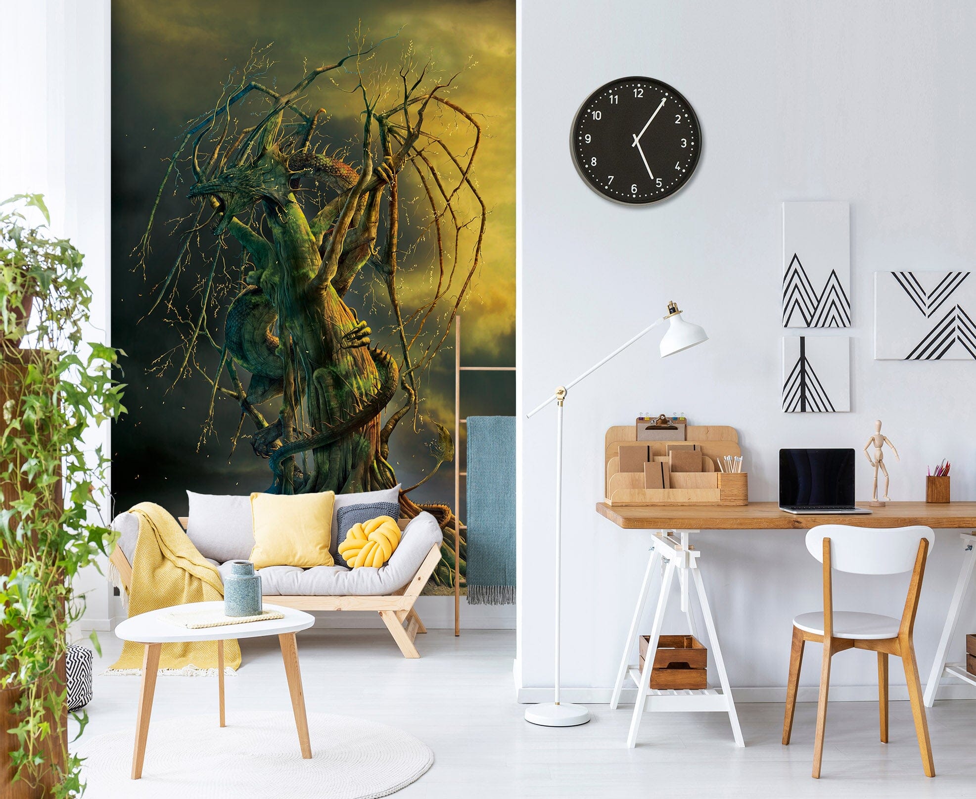 3D Tree Dragon 1563 Wall Murals Exclusive Designer Vincent Wallpaper AJ Wallpaper 2 