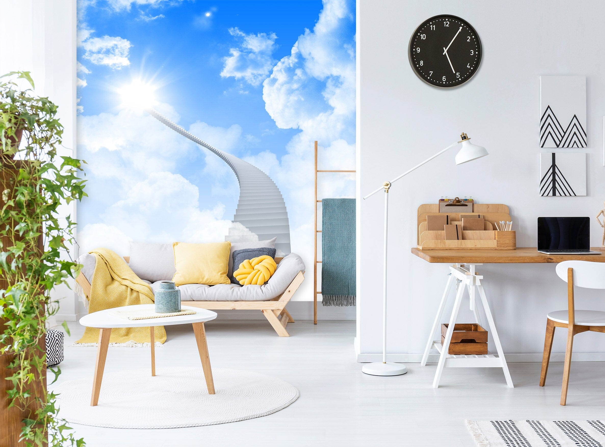 3D Blue Sky White Clouds 1466 Wall Murals Wallpaper AJ Wallpaper 2 