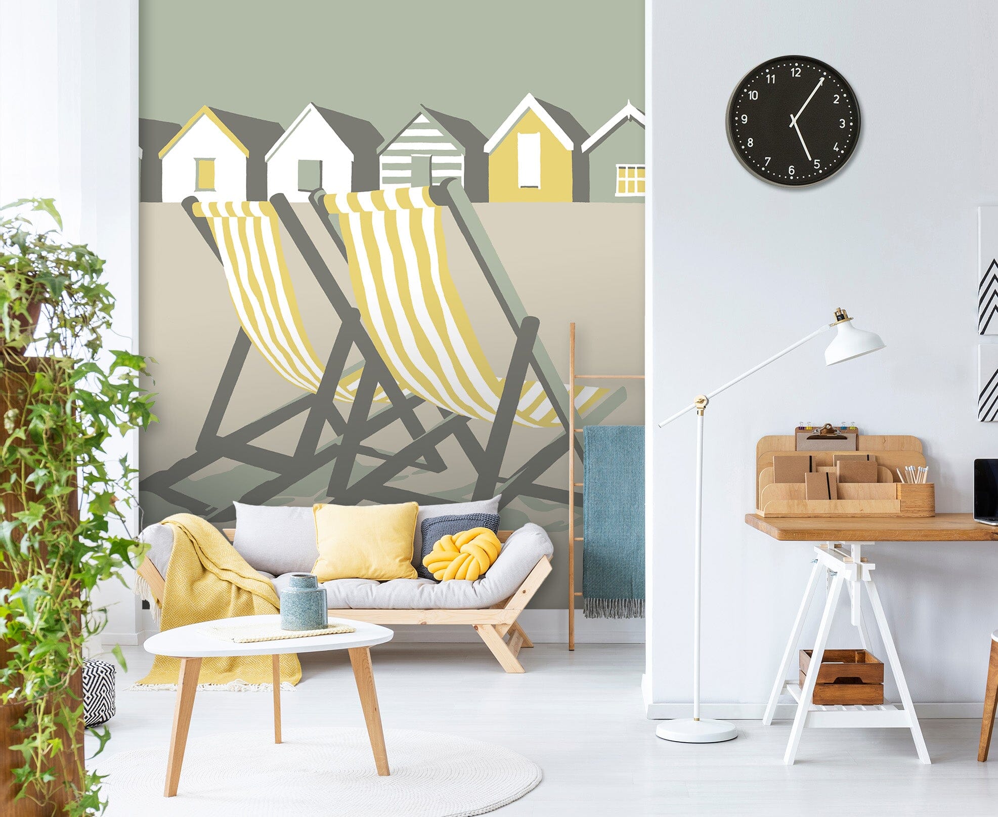 3D Southwold Deckchairs 1058 Steve Read Wall Mural Wall Murals Wallpaper AJ Wallpaper 2 