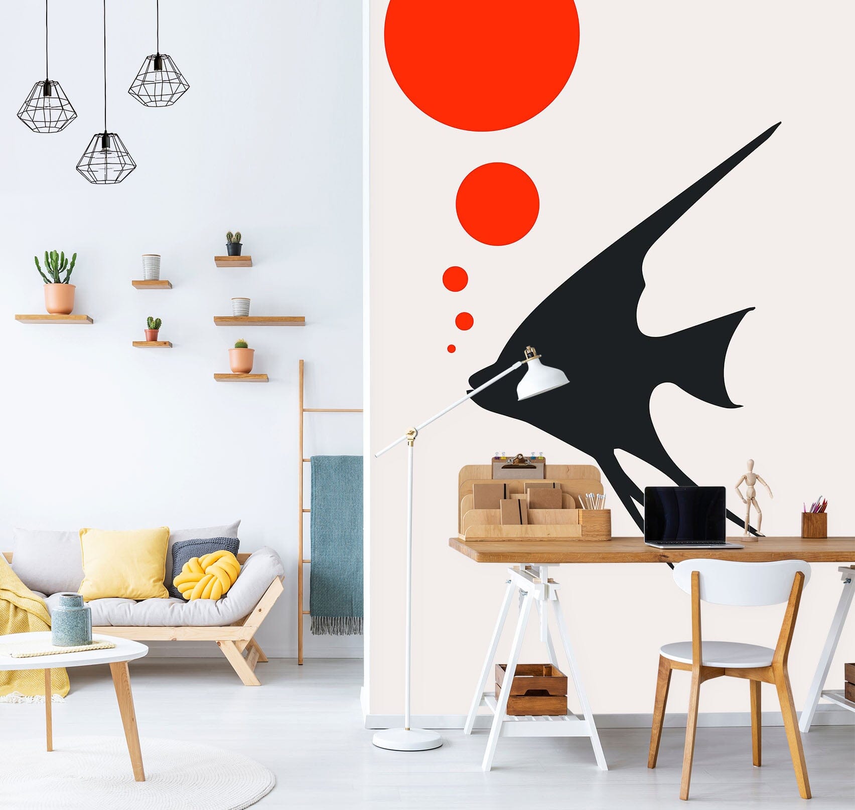 3D Fish Bubble 1415 Boris Draschoff Wall Mural Wall Murals Wallpaper AJ Wallpaper 2 