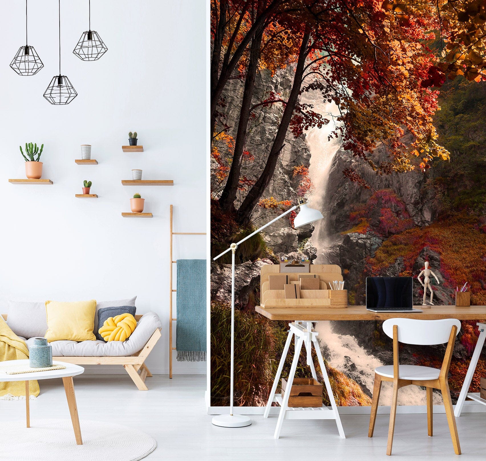 3D Mountain Falls 1456 Marco Carmassi Wall Mural Wall Murals Wallpaper AJ Wallpaper 2 